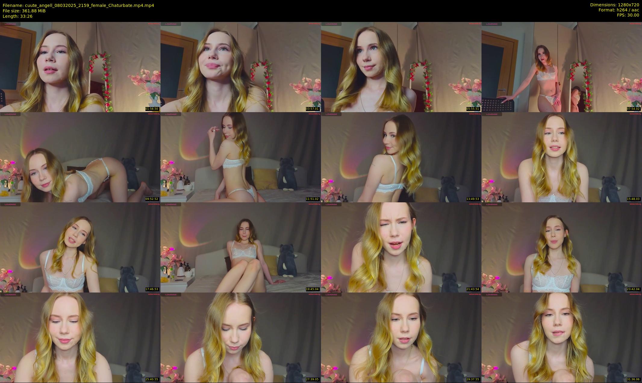 cuute_angell — 34 minute Chaturbate female cam show recording, 720p, Mar 8, 2025