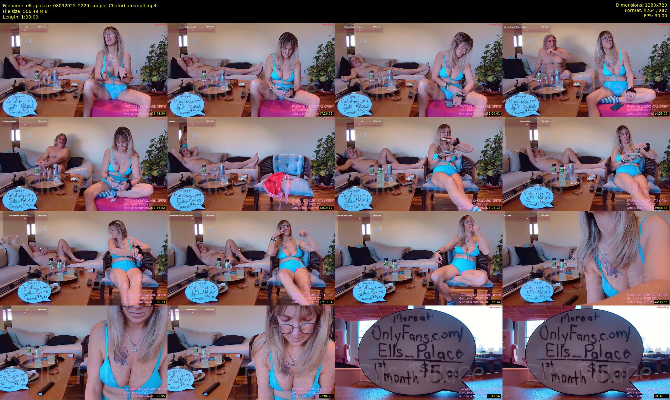ells_palace — 63 minute Chaturbate female cam show recording, 720p, Mar 8, 2025