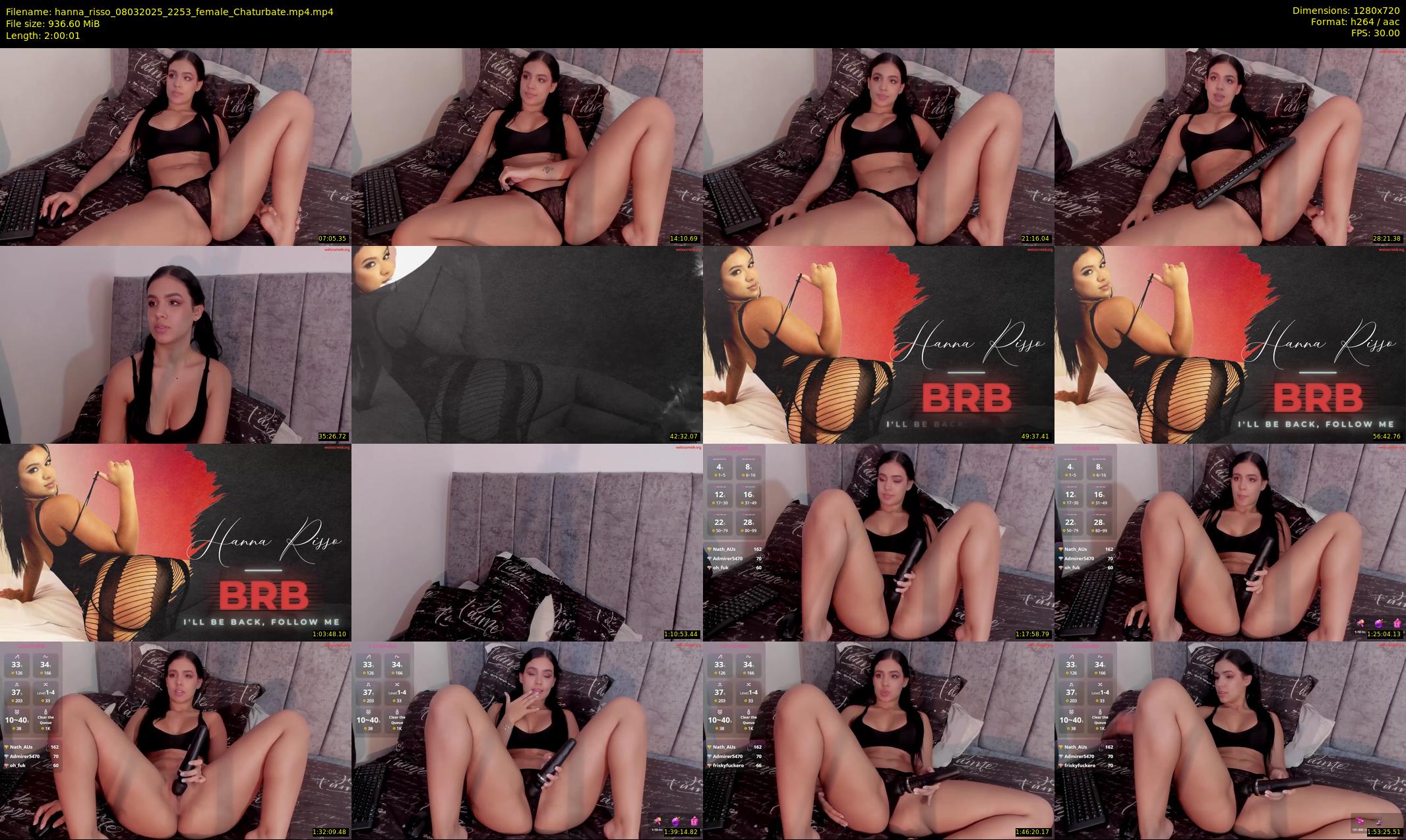 hanna_risso — 121 minute Chaturbate female cam show recording, 720p, Mar 8, 2025