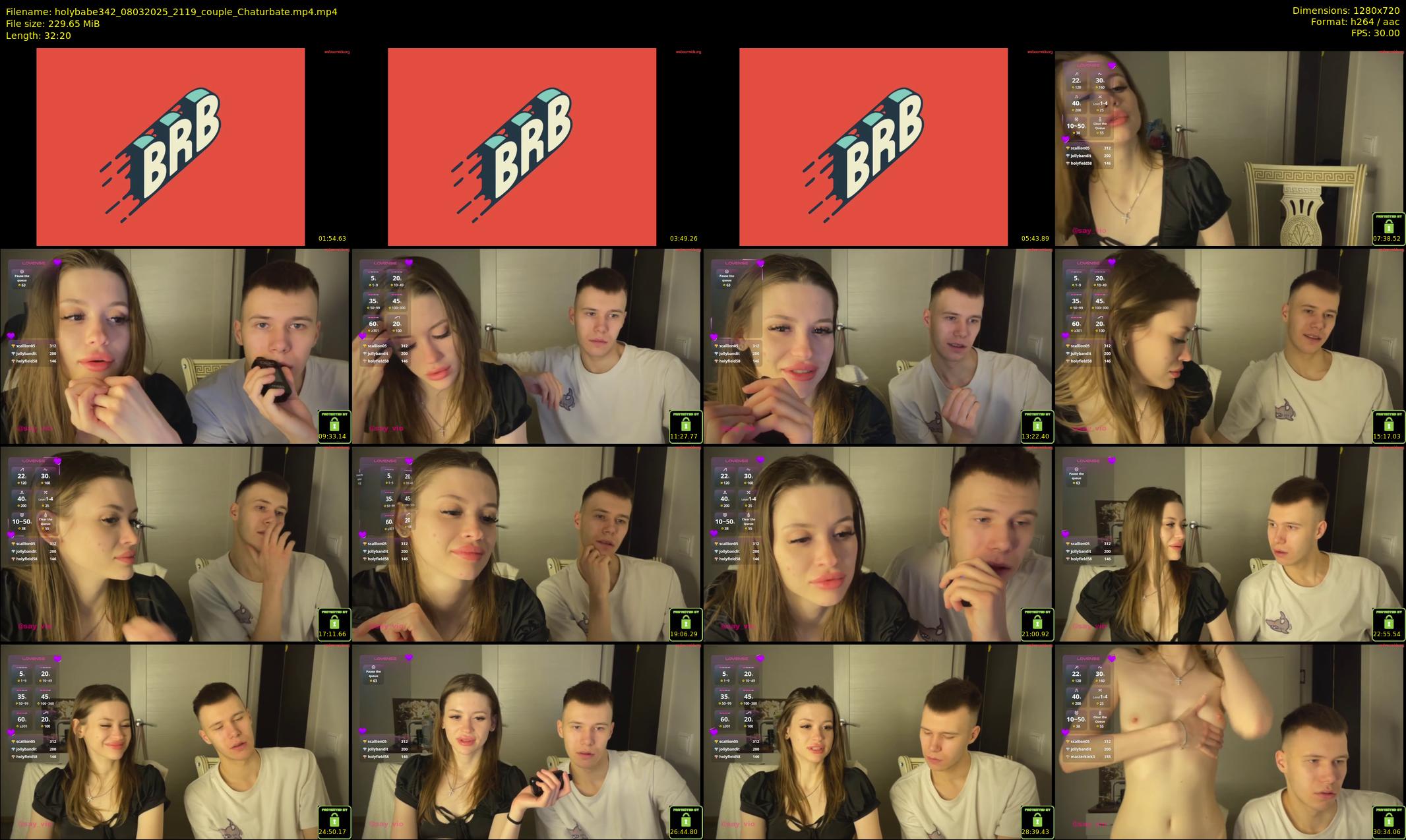 holybabe342 — 33 minute Chaturbate couple cam show recording, 720p, Mar 8, 2025