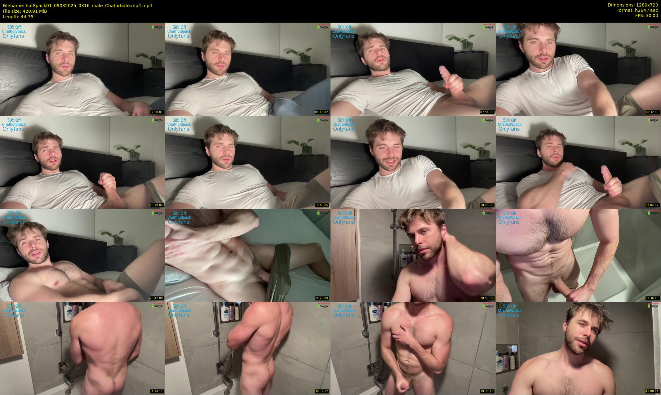 hot8pack01 — 45 minute Chaturbate male cam show recording, 720p, Mar 9, 2025