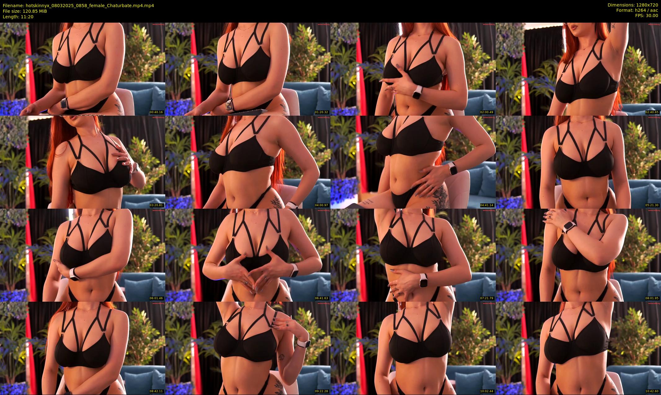 hotskinnyx — 12 minute Chaturbate female cam show recording, 720p, Mar 8, 2025