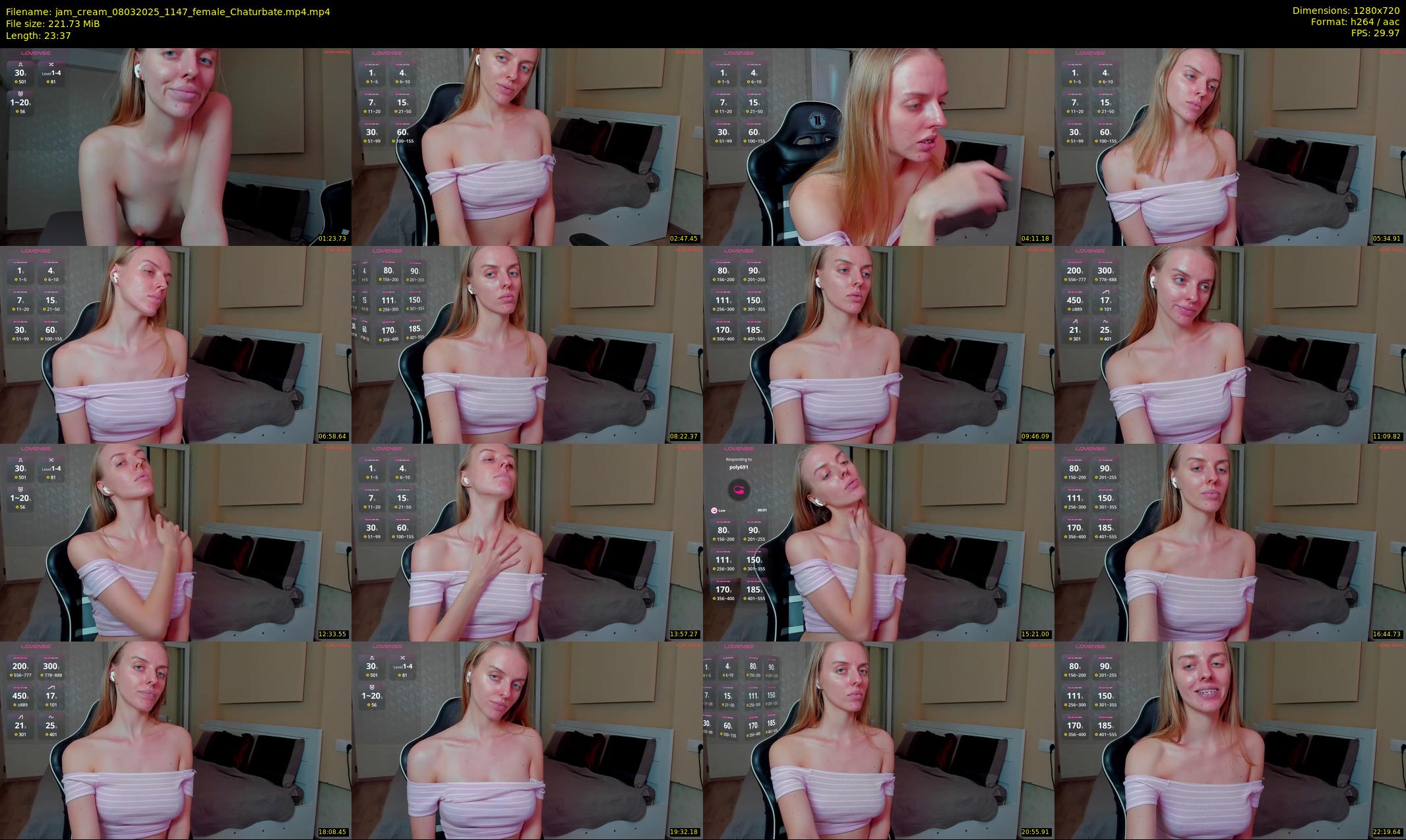 jam_cream — 24 minute Chaturbate female cam show recording, 720p, Mar 8, 2025