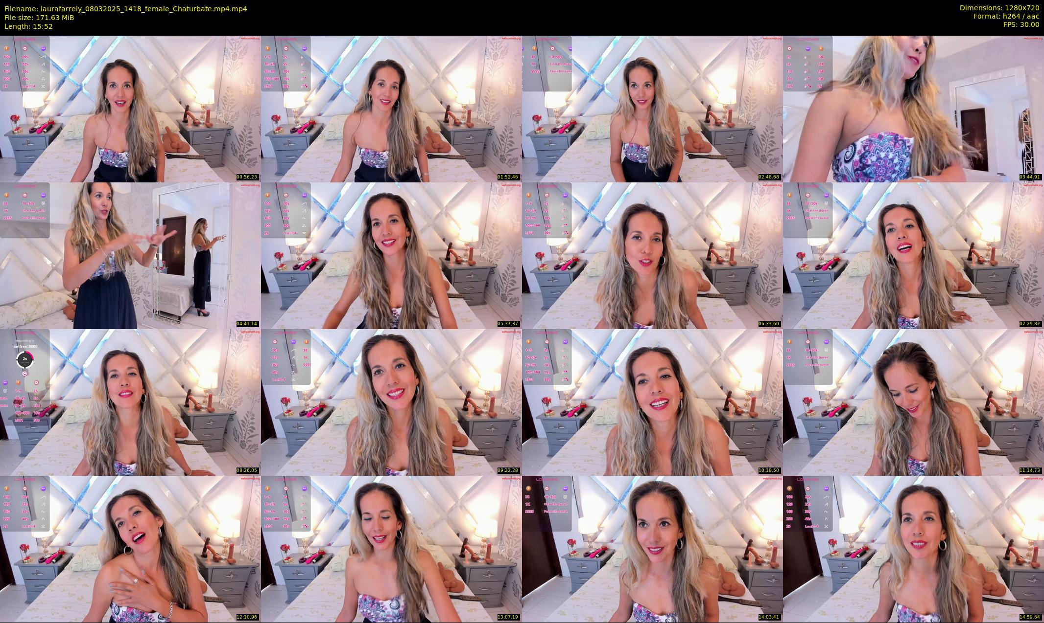 laurafarrely — 16 minute Chaturbate female cam show recording, 720p, Mar 8, 2025