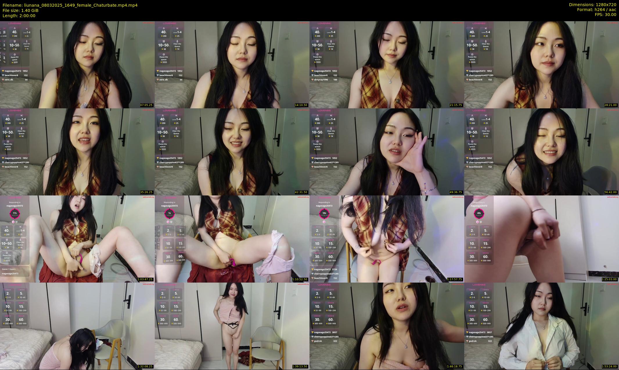 liunana — 120 minute Chaturbate female cam show recording, 720p, Mar 8, 2025