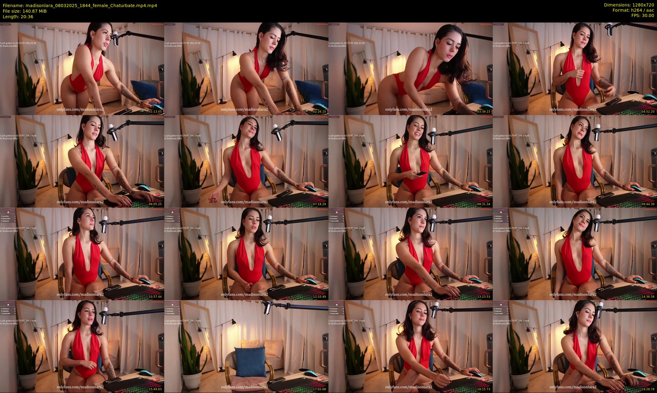 madisonlara — 21 minute Chaturbate female cam show recording, 720p, Mar 8, 2025