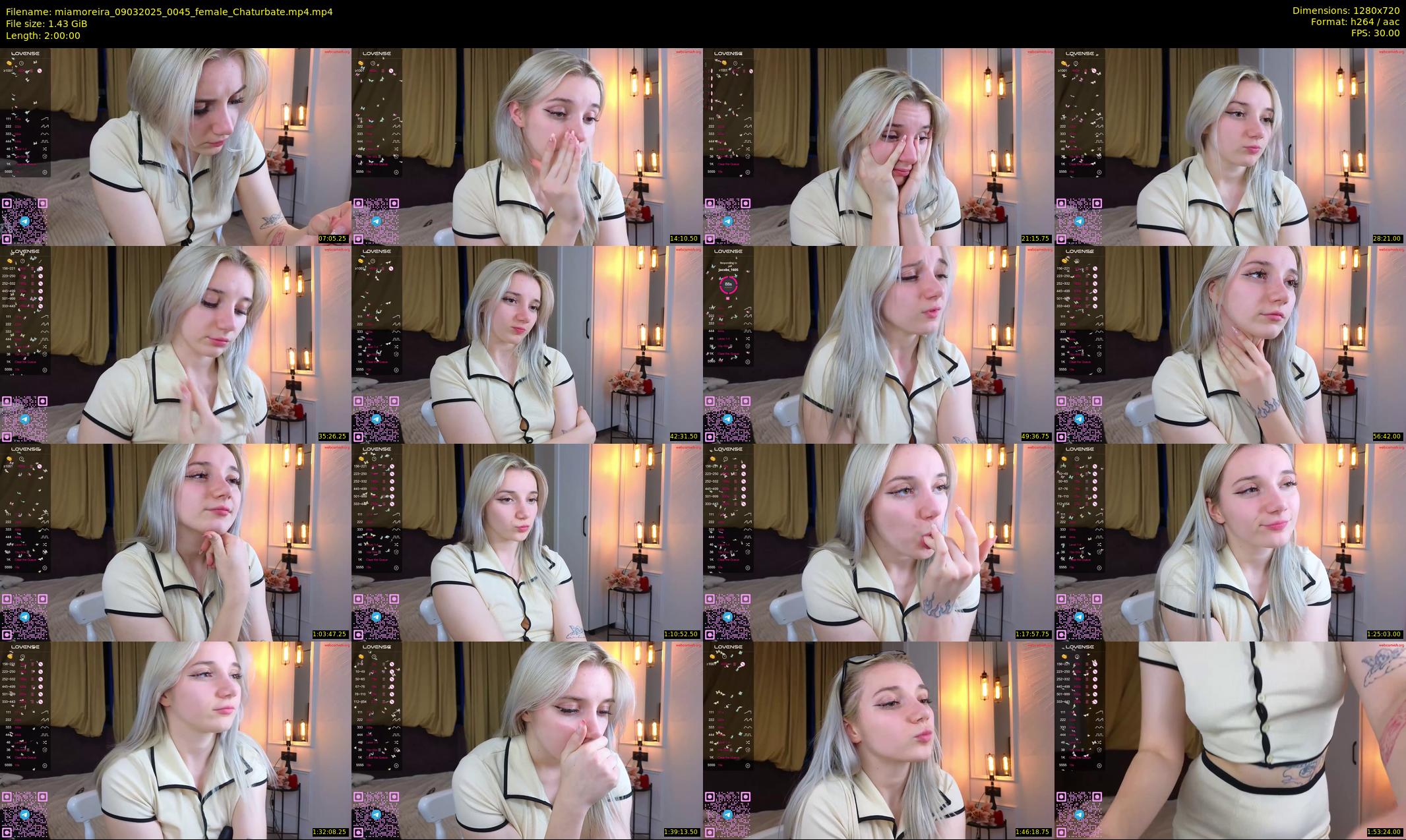 miamoreira — 120 minute Chaturbate female cam show recording, 720p, Mar 9, 2025