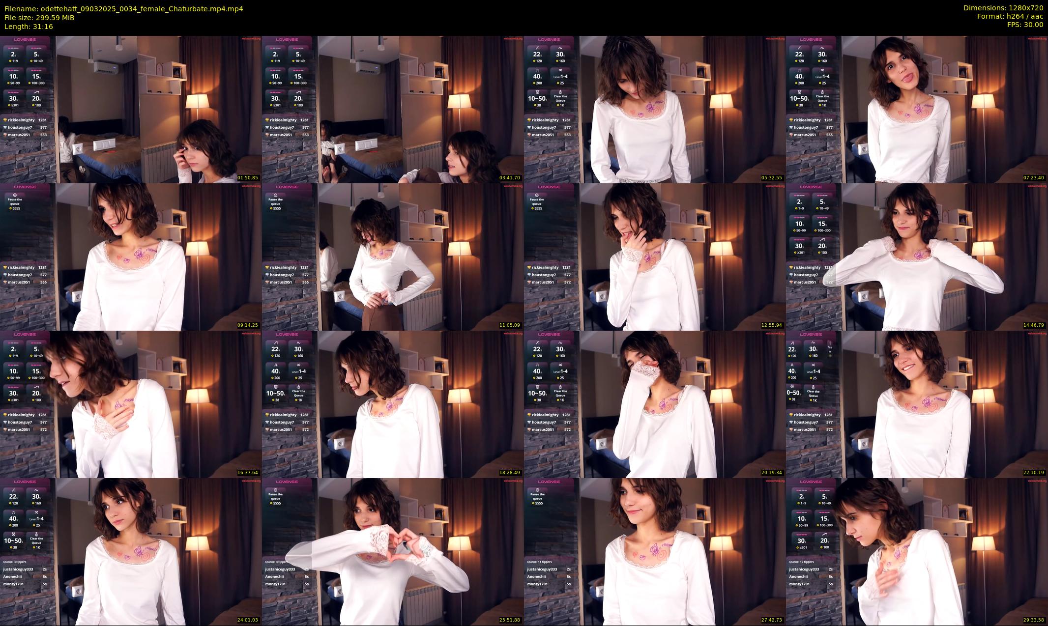 odettehatt — 32 minute Chaturbate female cam show recording, 720p, Mar 9, 2025