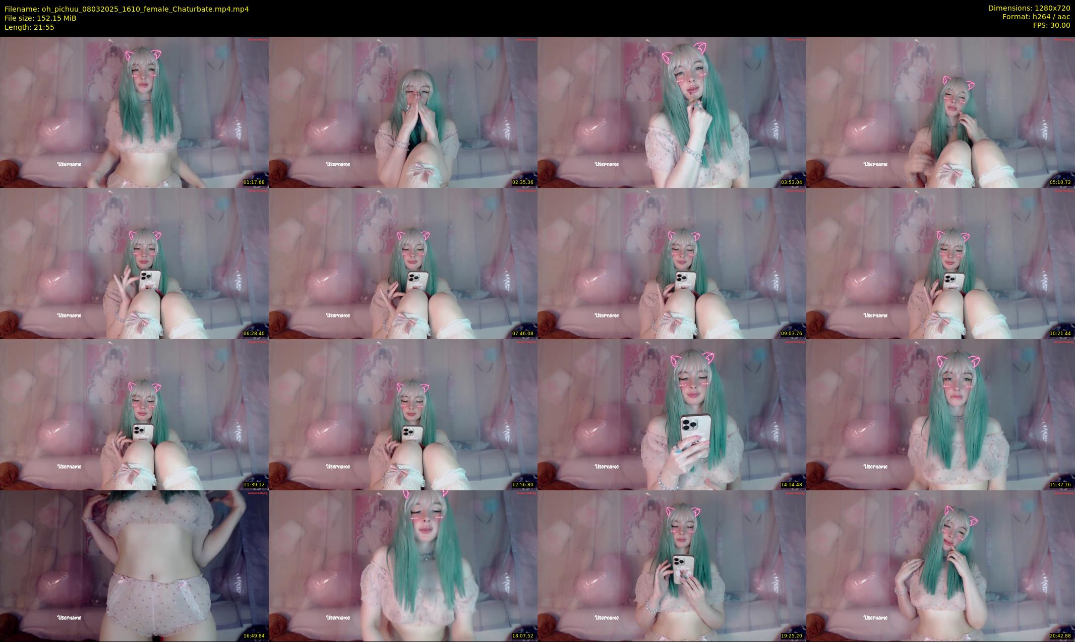 oh_pichuu — 22 minute Chaturbate female cam show recording, 720p, Mar 8, 2025