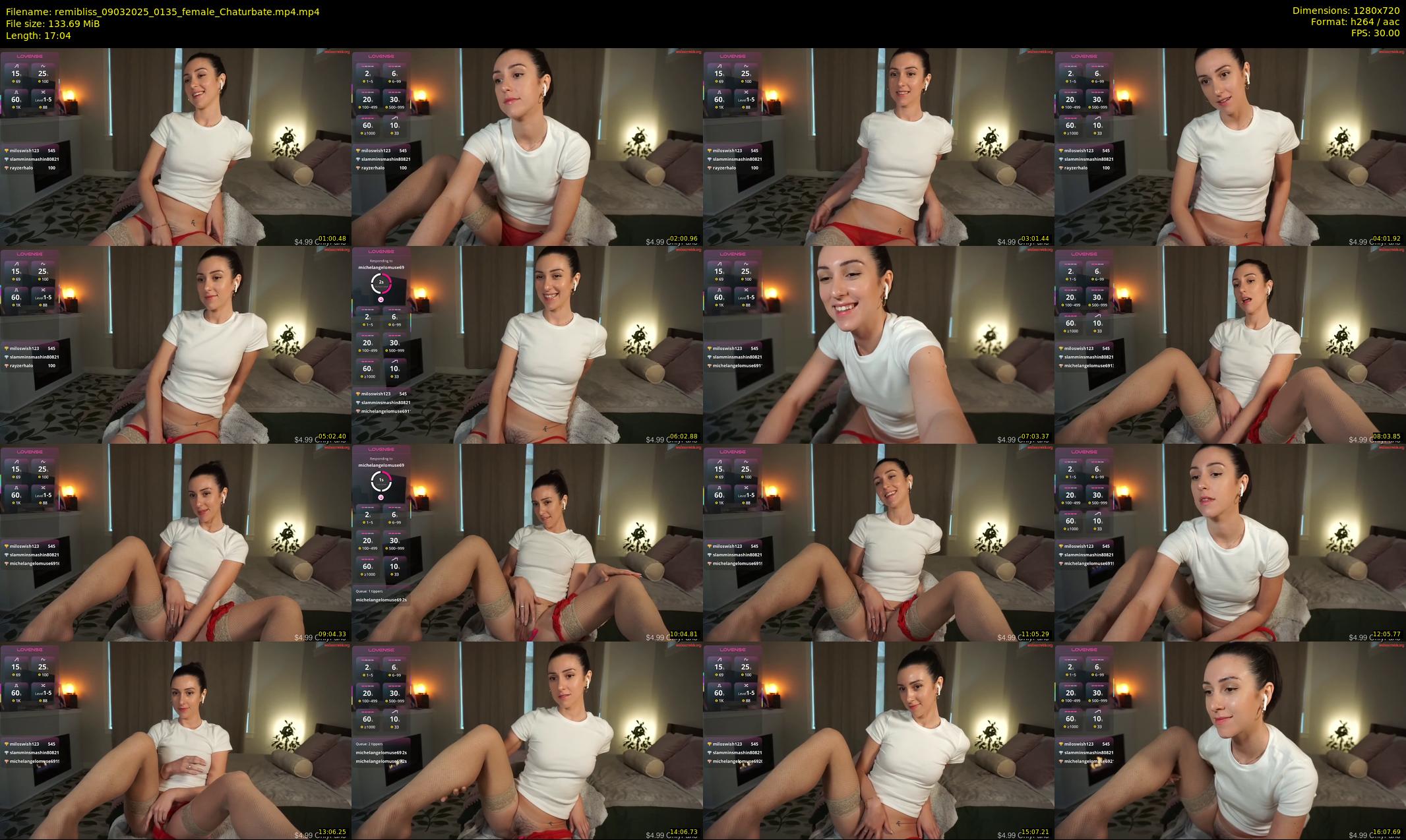 remibliss — 18 minute Chaturbate female cam show recording, 720p, Mar 9, 2025