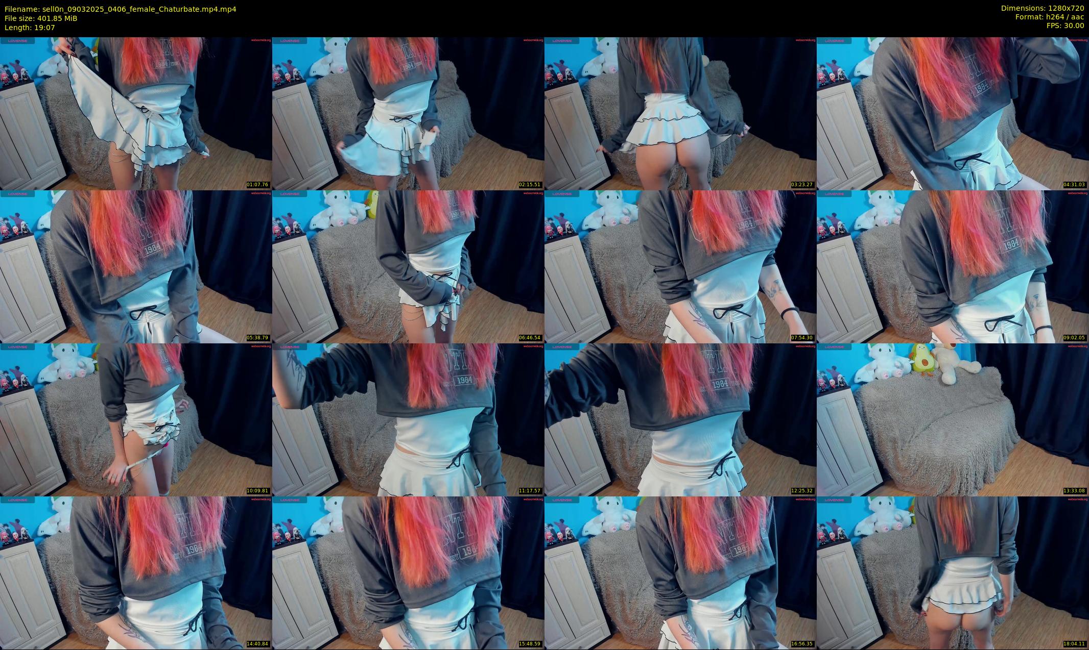 sell0n — 20 minute Chaturbate female cam show recording, 720p, Mar 9, 2025