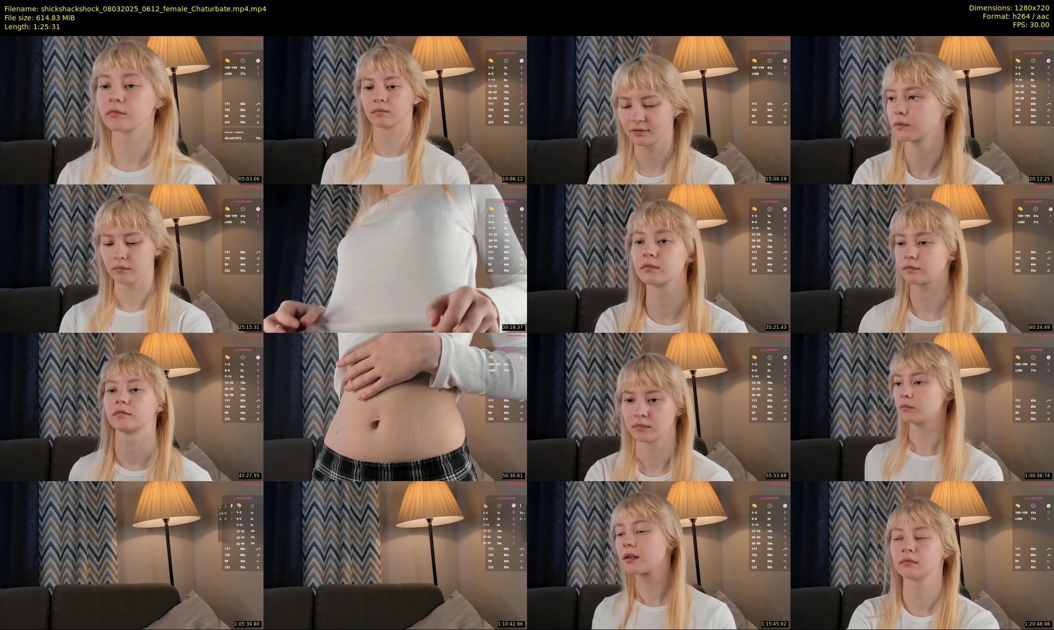 shickshackshock — 86 minute Chaturbate female cam show recording, 720p, Mar 8, 2025