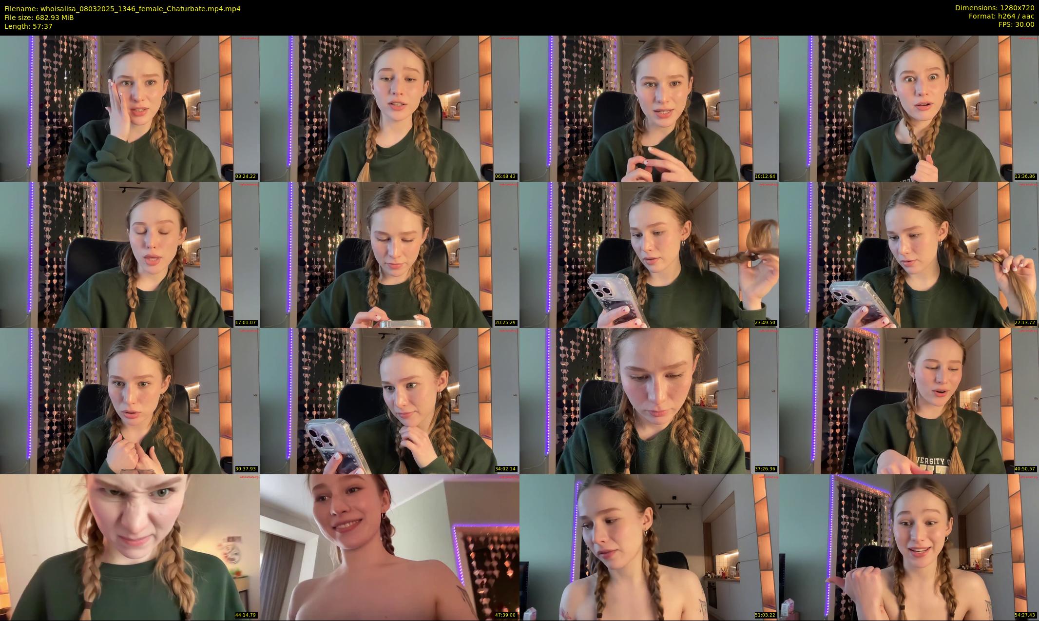 whoisalisa — 58 minute Chaturbate female cam show recording, 720p, Mar 8, 2025