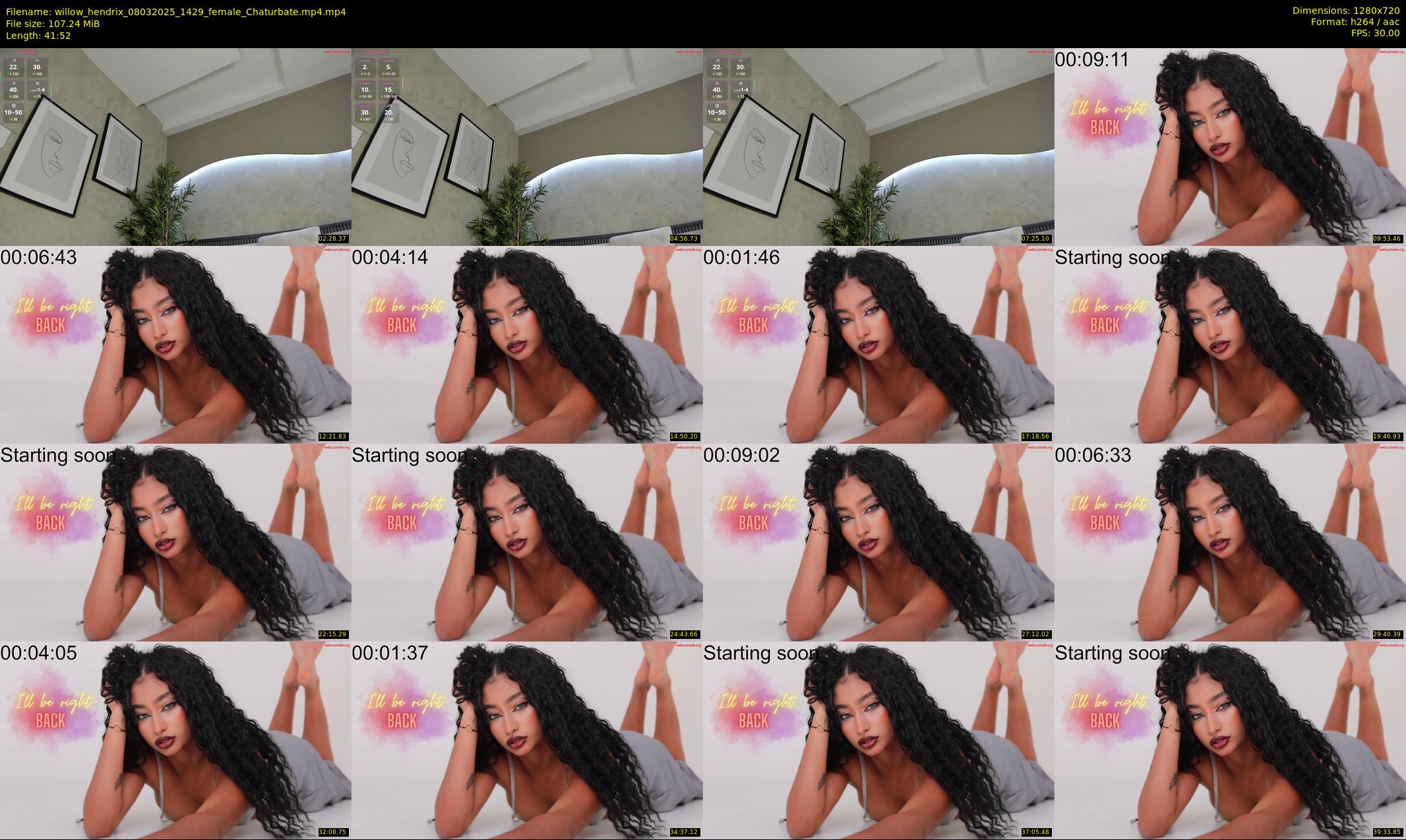 willow_hendrix — 42 minute Chaturbate female cam show recording, 720p, Mar 8, 2025