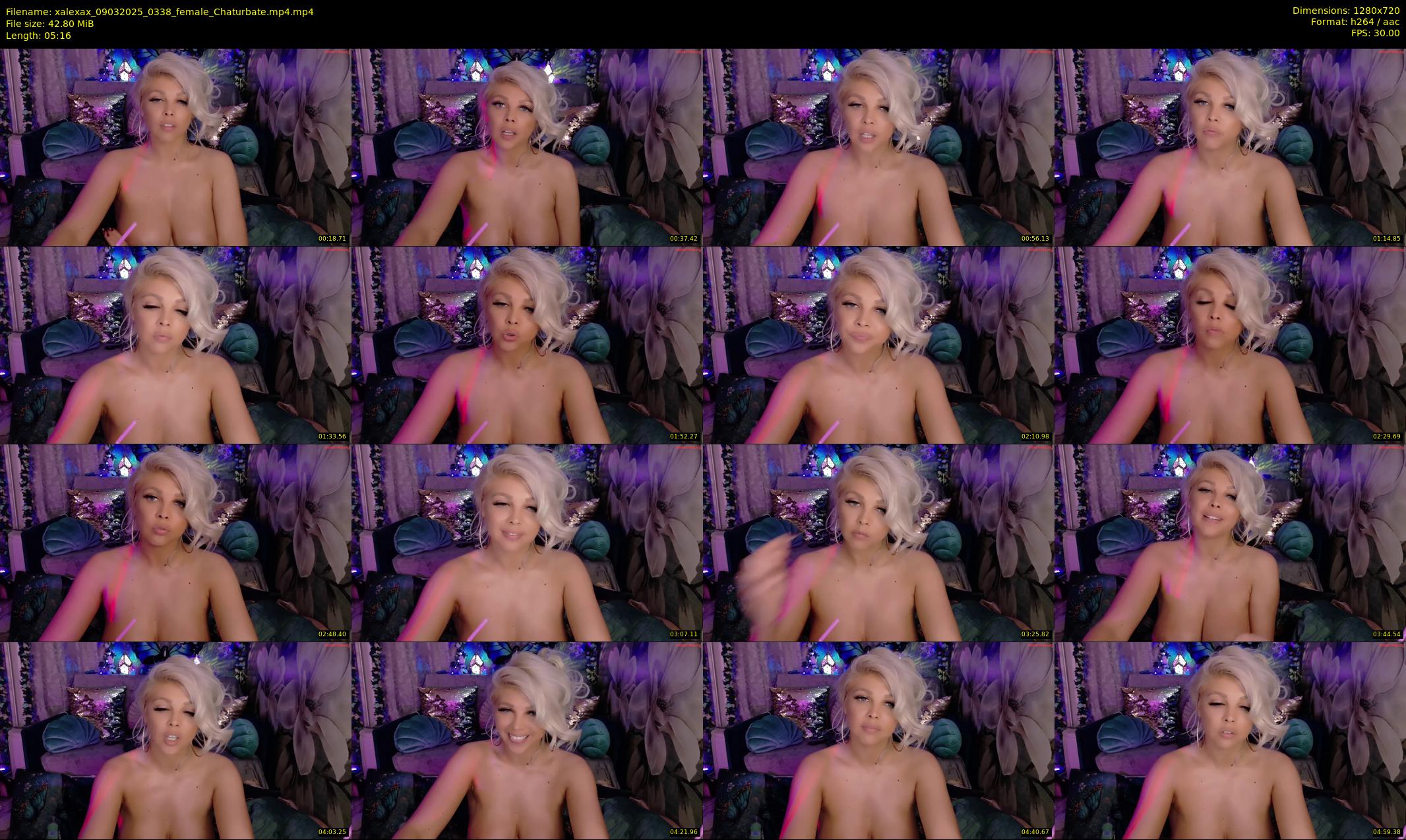 xalexax — 6 minute Chaturbate female cam show recording, 720p, Mar 9, 2025