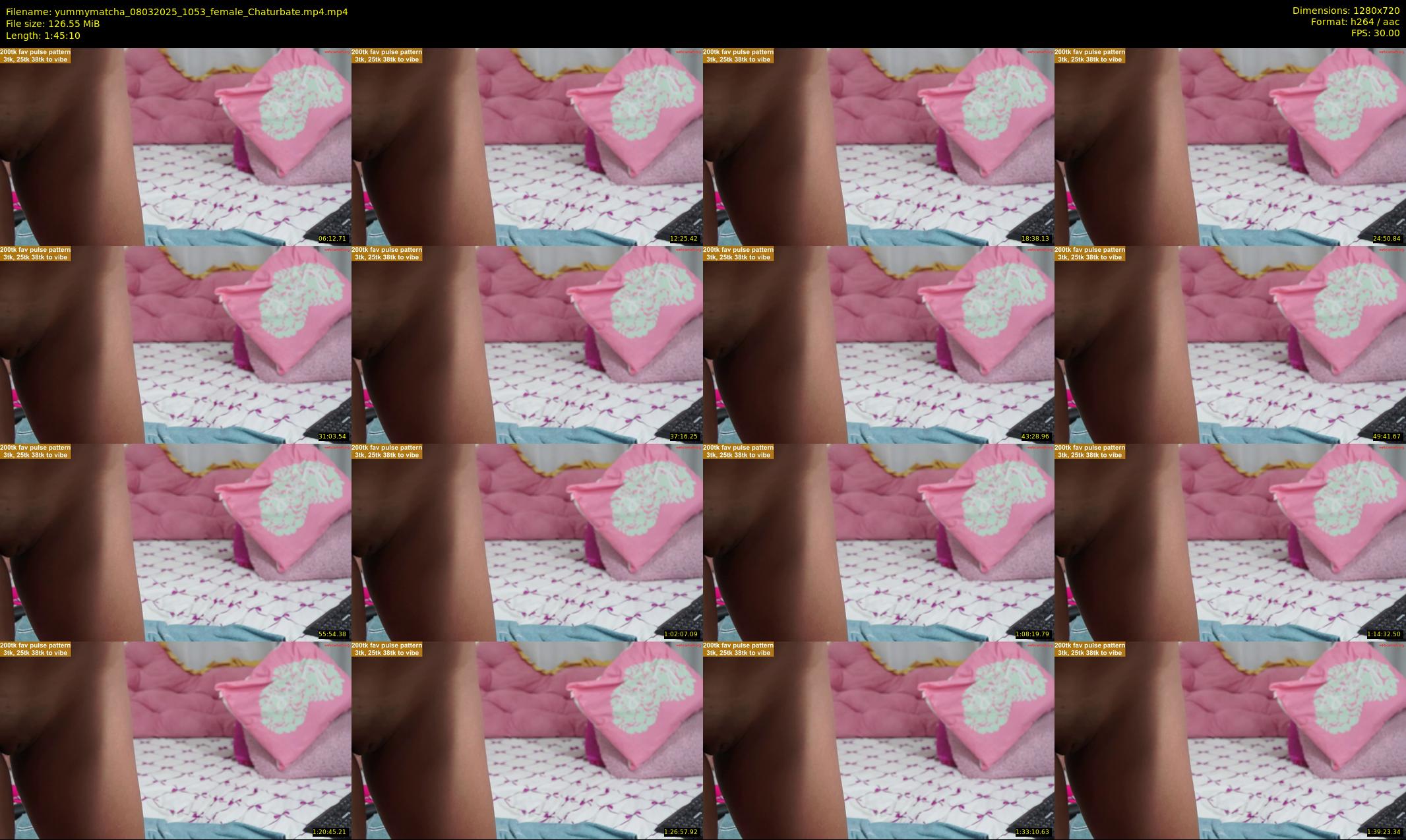 yummymatcha — 106 minute Chaturbate female cam show recording, 720p, Mar 8, 2025