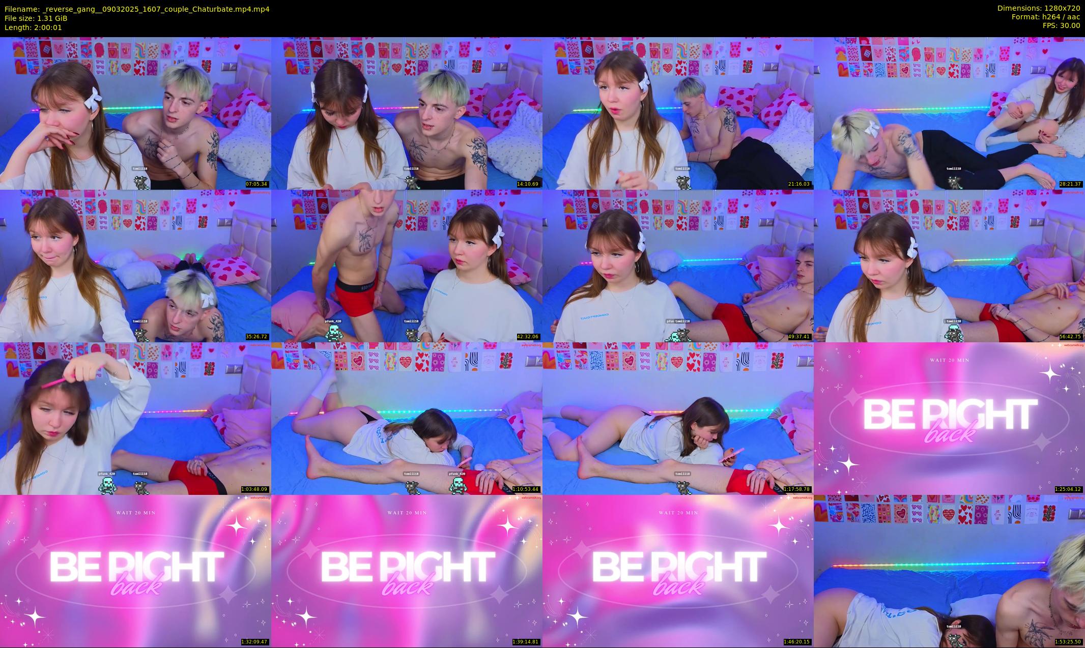 _reverse_gang_ — 121 minute Chaturbate couple cam show recording, 720p, Mar 9, 2025
