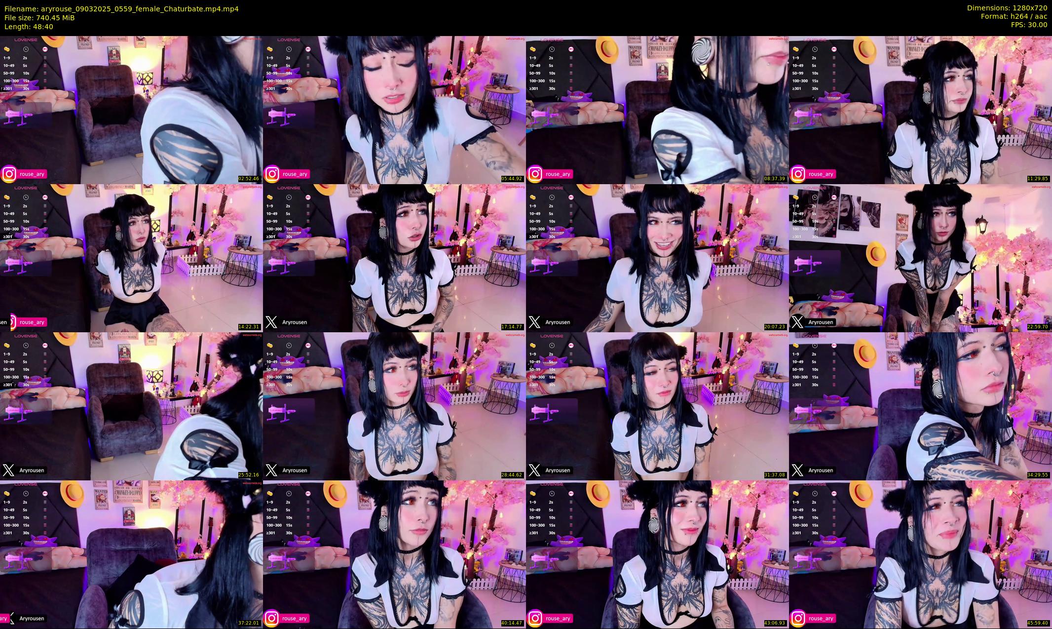 aryrouse — 49 minute Chaturbate female cam show recording, 720p, Mar 9, 2025