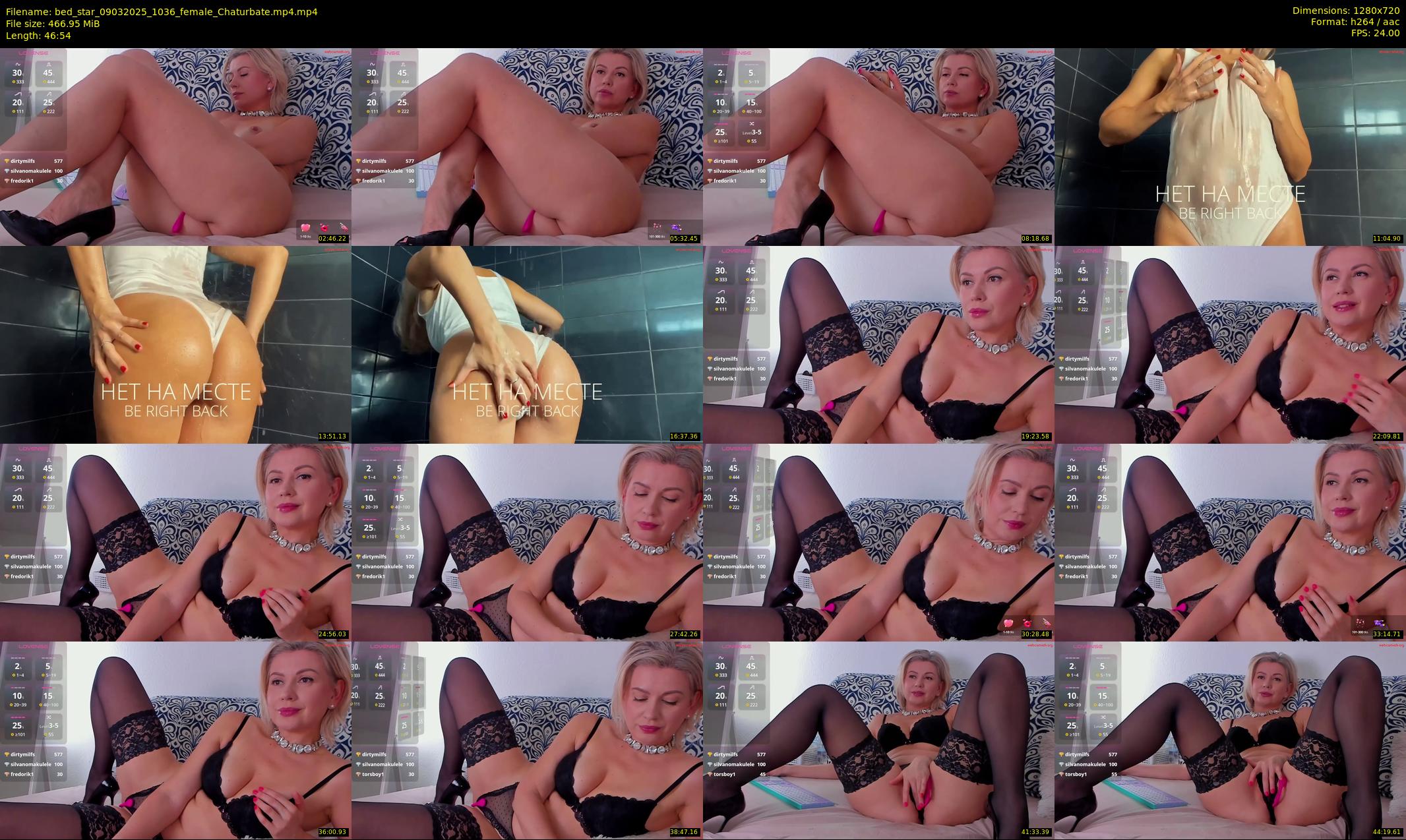 bed_star — 47 minute Chaturbate female cam show recording, 720p, Mar 9, 2025