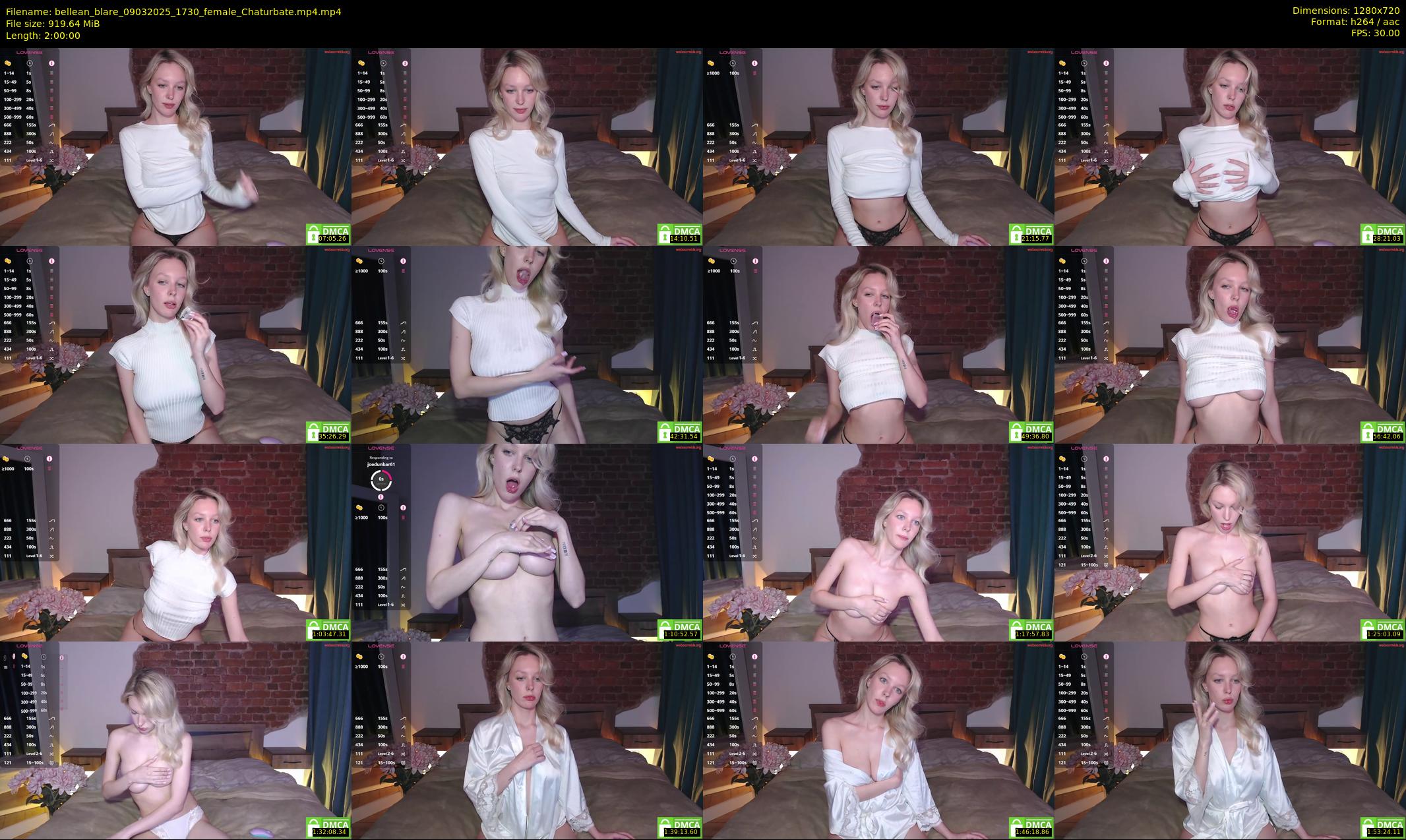 bellean_blare — 120 minute Chaturbate female cam show recording, 720p, Mar 9, 2025