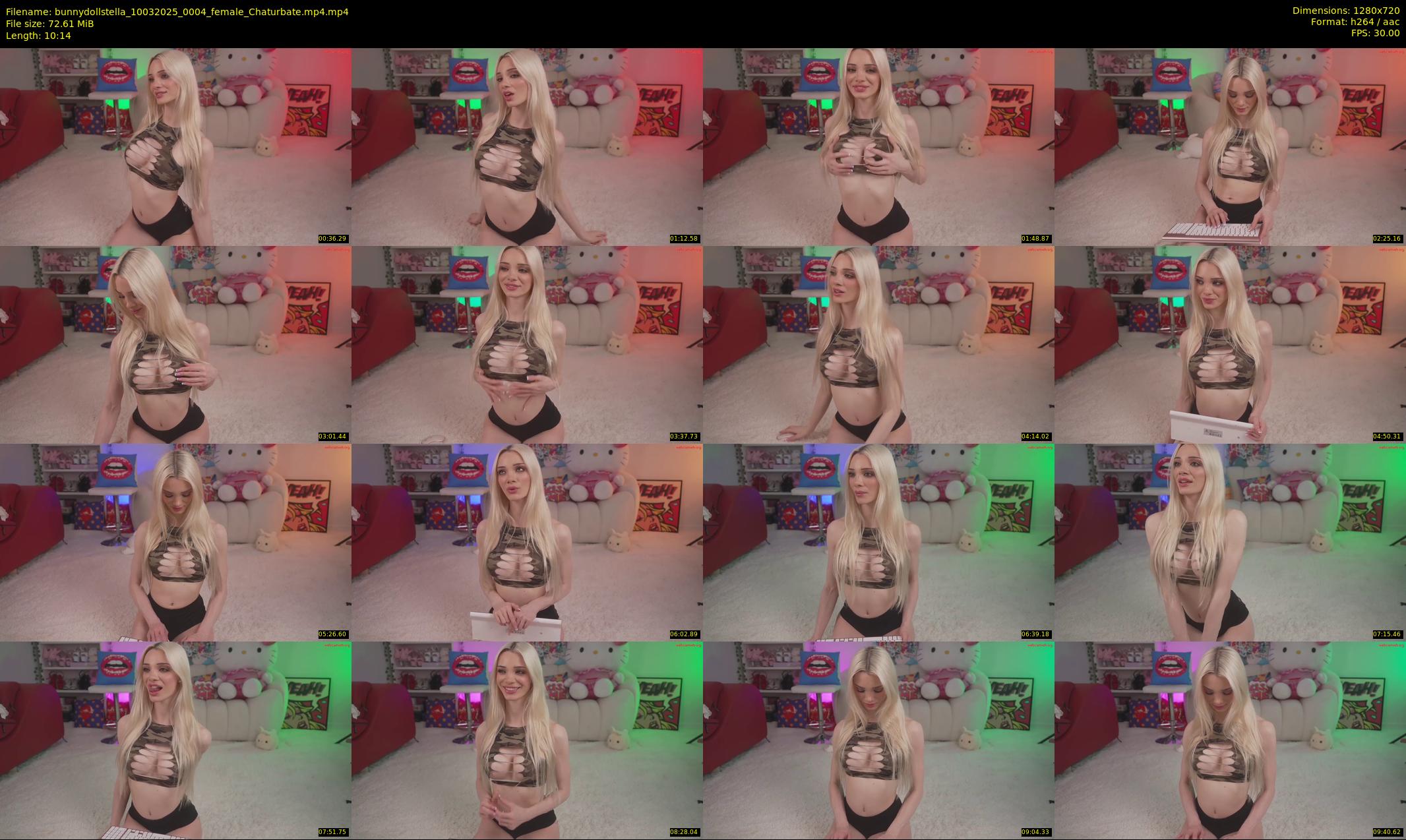bunnydollstella — 11 minute Chaturbate female cam show recording, 720p, Mar 10, 2025