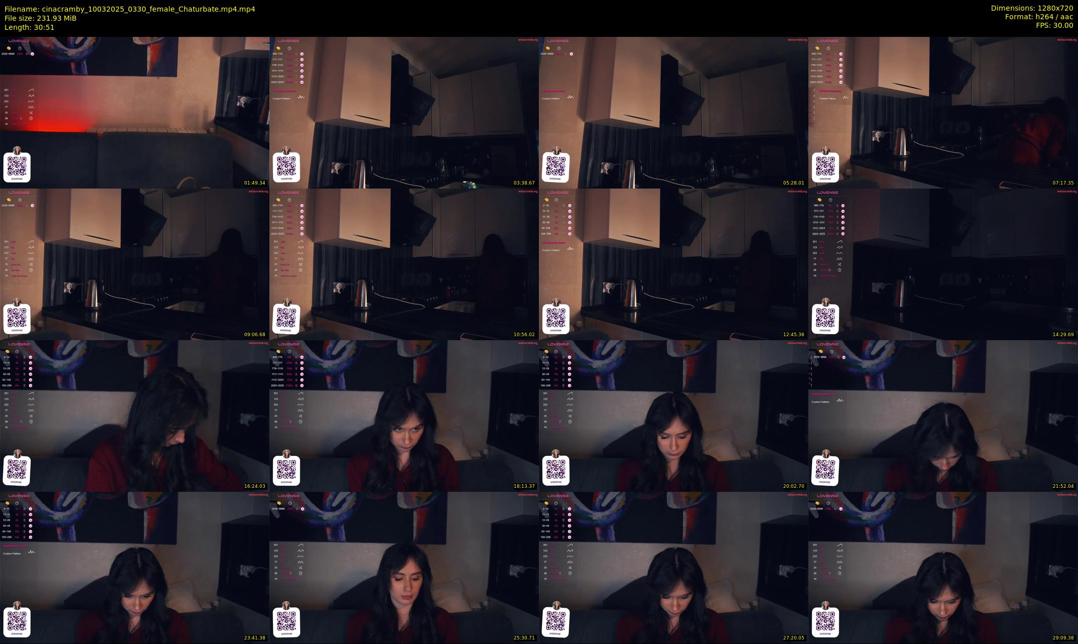 cinacramby — 31 minute Chaturbate female cam show recording, 720p, Mar 10, 2025