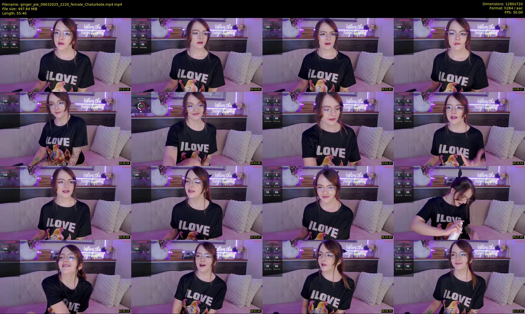 ginger_pie — 56 minute Chaturbate female cam show recording, 720p, Mar 9, 2025