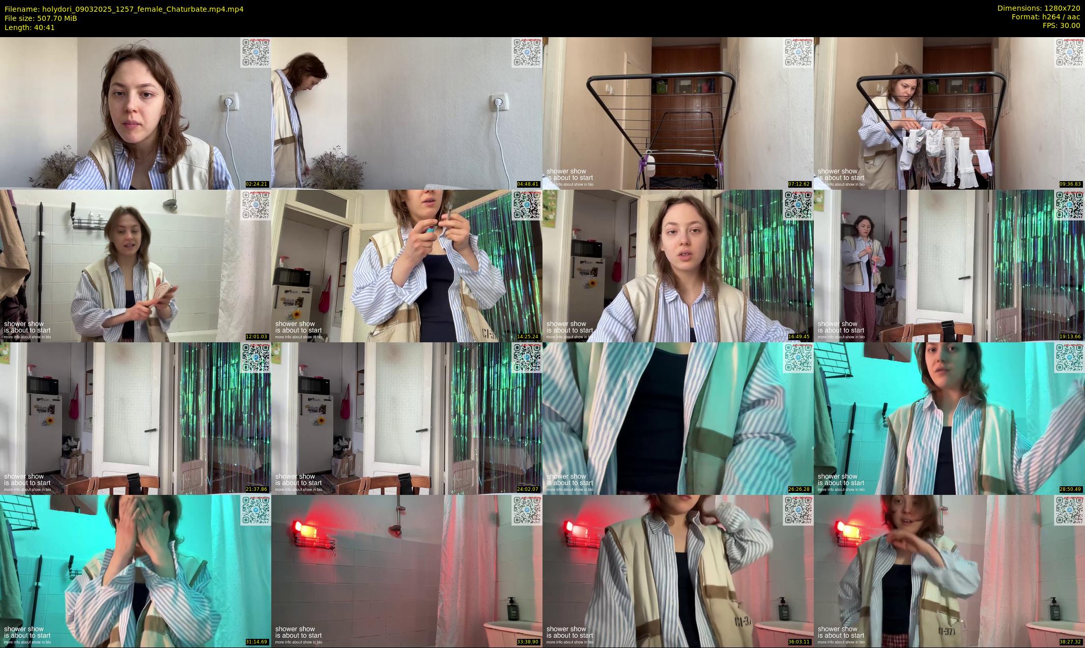holydori — 41 minute Chaturbate female cam show recording, 720p, Mar 9, 2025