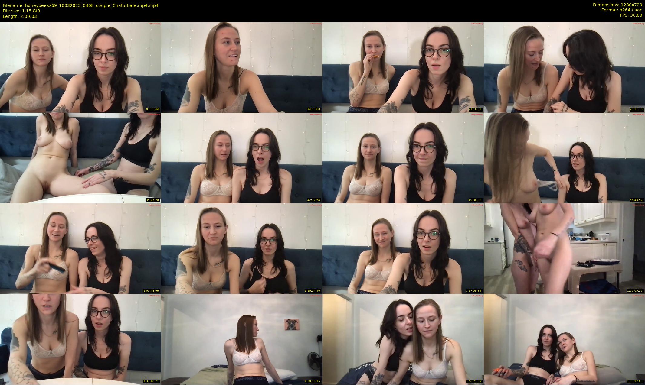honeybeexx69 — 121 minute Chaturbate couple cam show recording, 720p, Mar 10, 2025