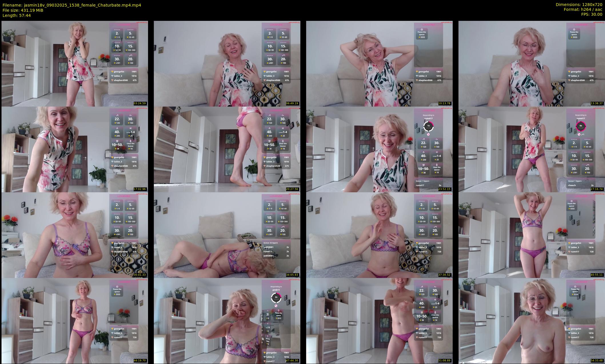 jasmin18v — 58 minute Chaturbate female cam show recording, 720p, Mar 9, 2025