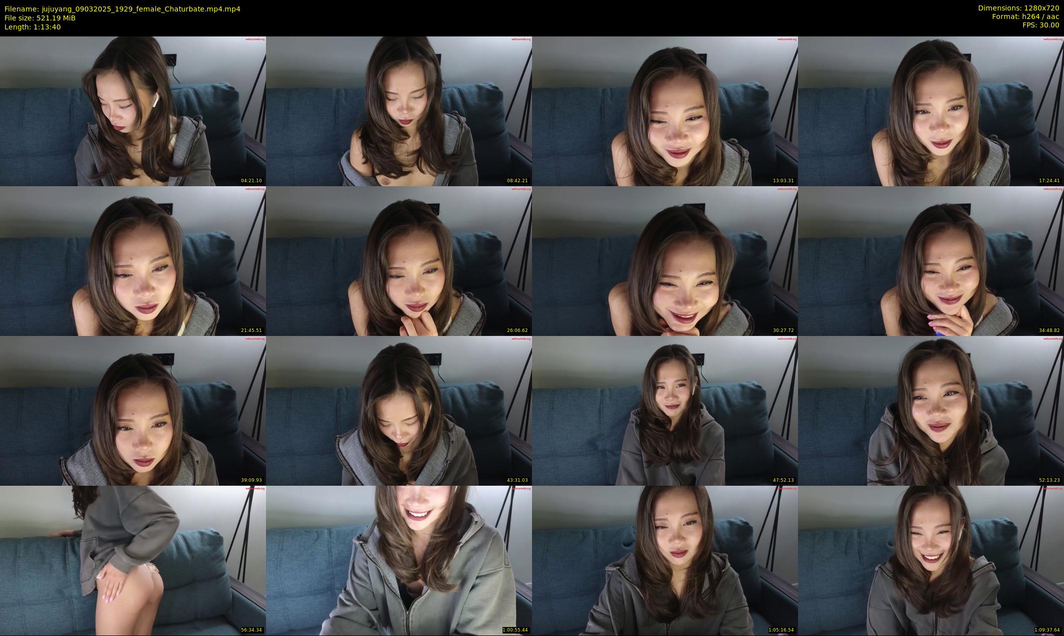 jujuyang — 74 minute Chaturbate female cam show recording, 720p, Mar 9, 2025
