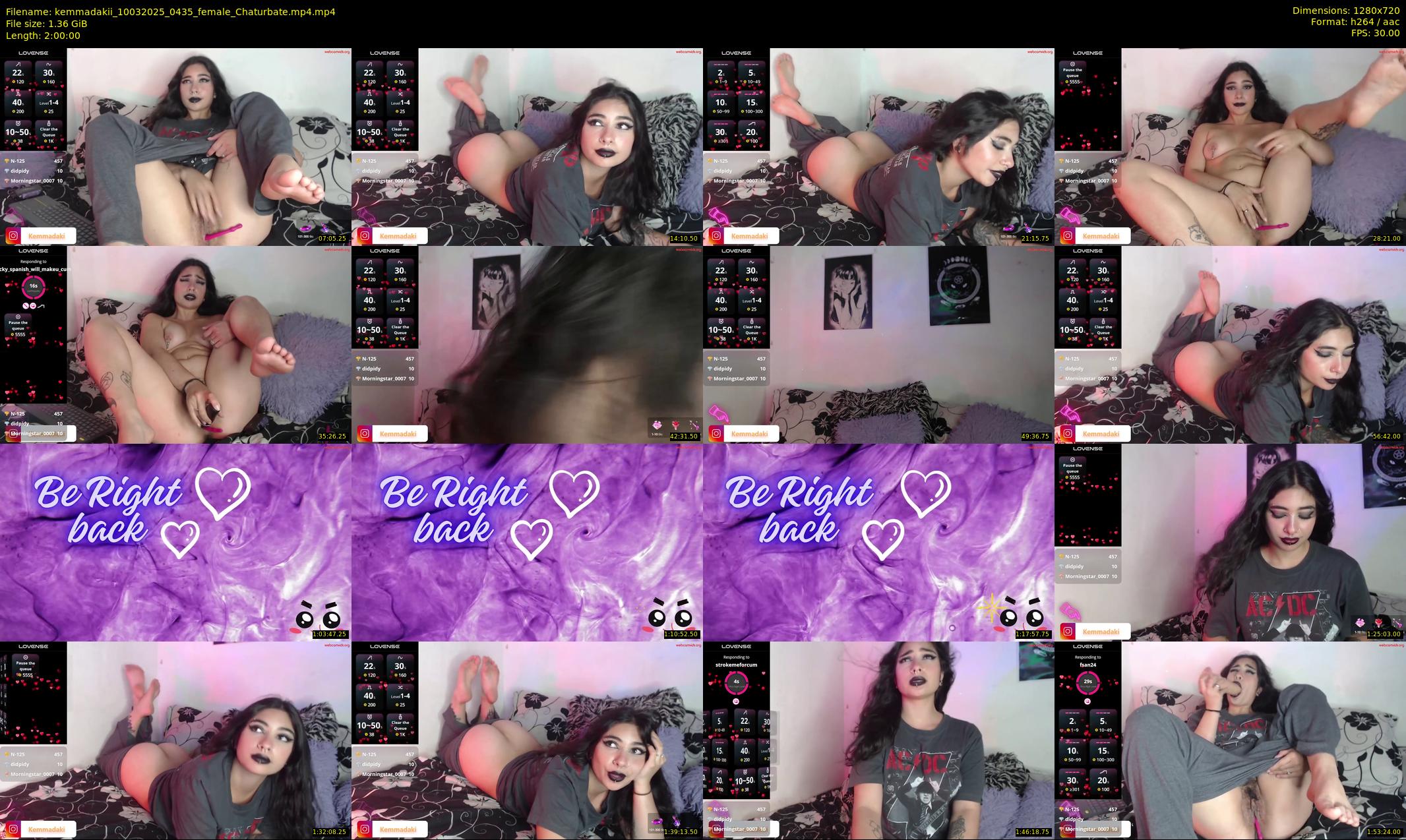 kemmadakii — 120 minute Chaturbate female cam show recording, 720p, Mar 10, 2025