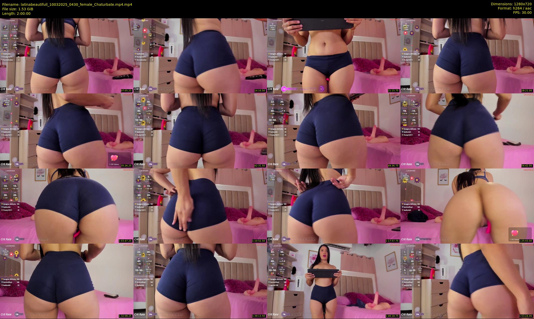 latinabeautifull — 120 minute Chaturbate female cam show recording, 720p, Mar 10, 2025