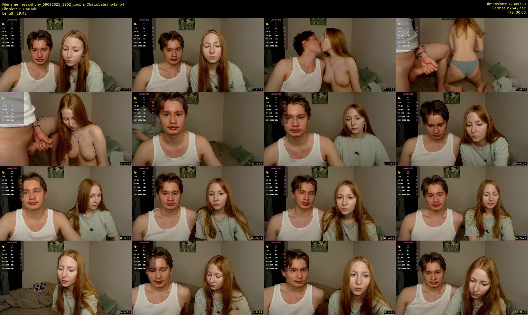 lessyxjhony — 30 minute Chaturbate couple cam show recording, 720p, Mar 9, 2025