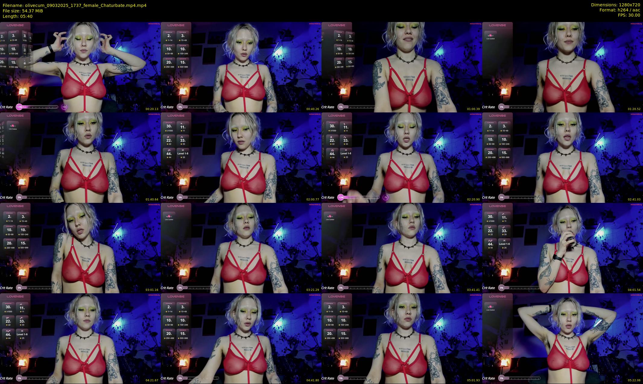 olivecum — 6 minute Chaturbate female cam show recording, 720p, Mar 9, 2025