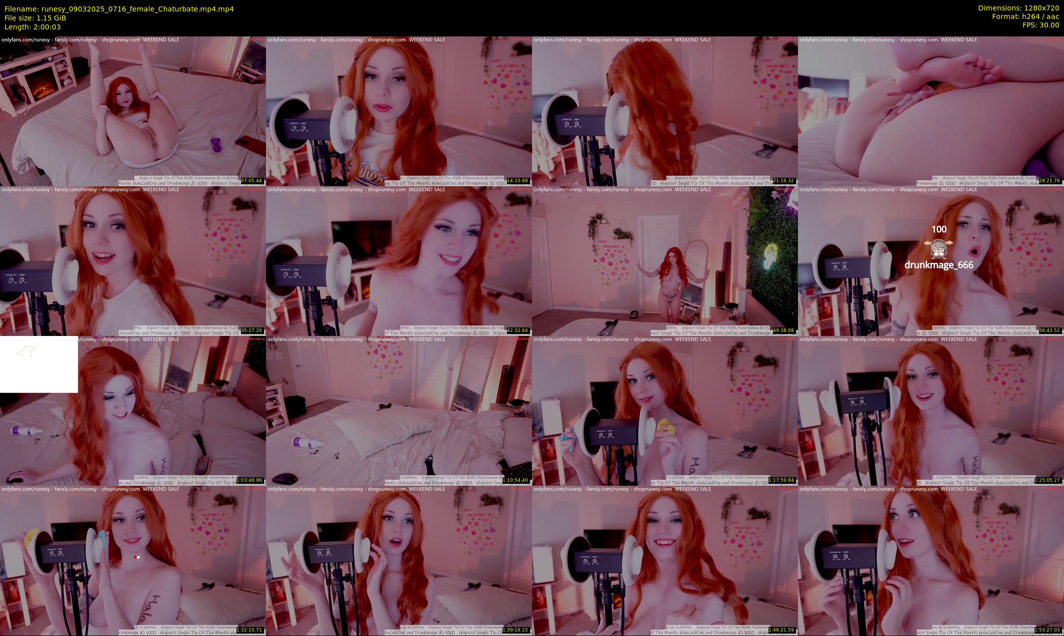 runesy — 121 minute Chaturbate female cam show recording, 720p, Mar 9, 2025