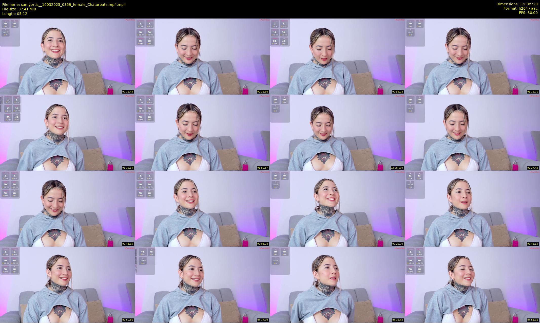samyortiz_ — 6 minute Chaturbate female cam show recording, 720p, Mar 10, 2025