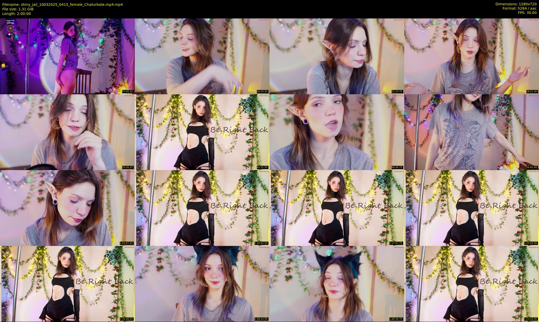 shiny_jail — 120 minute Chaturbate female cam show recording, 720p, Mar 10, 2025