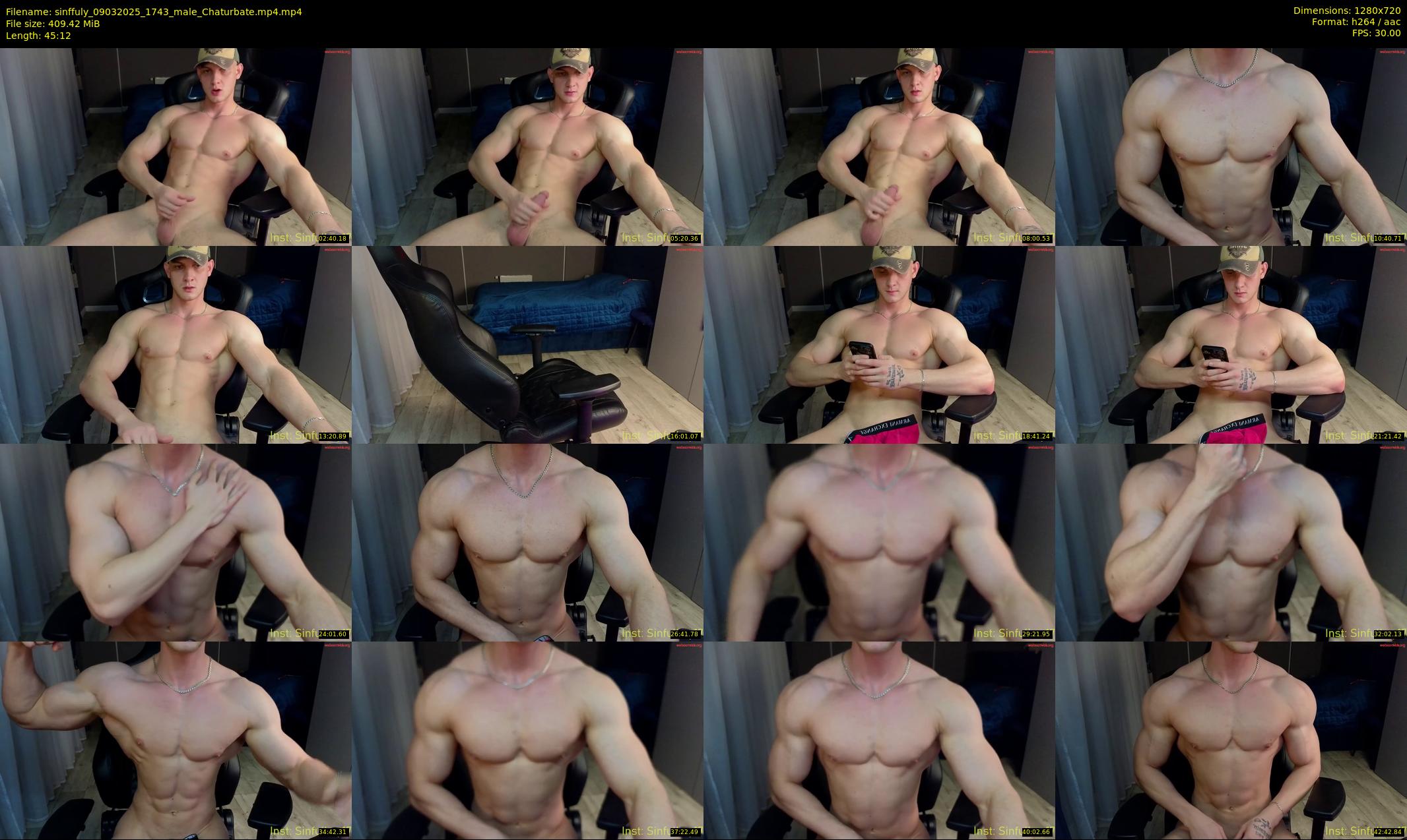 sinffuly — 46 minute Chaturbate male cam show recording, 720p, Mar 9, 2025