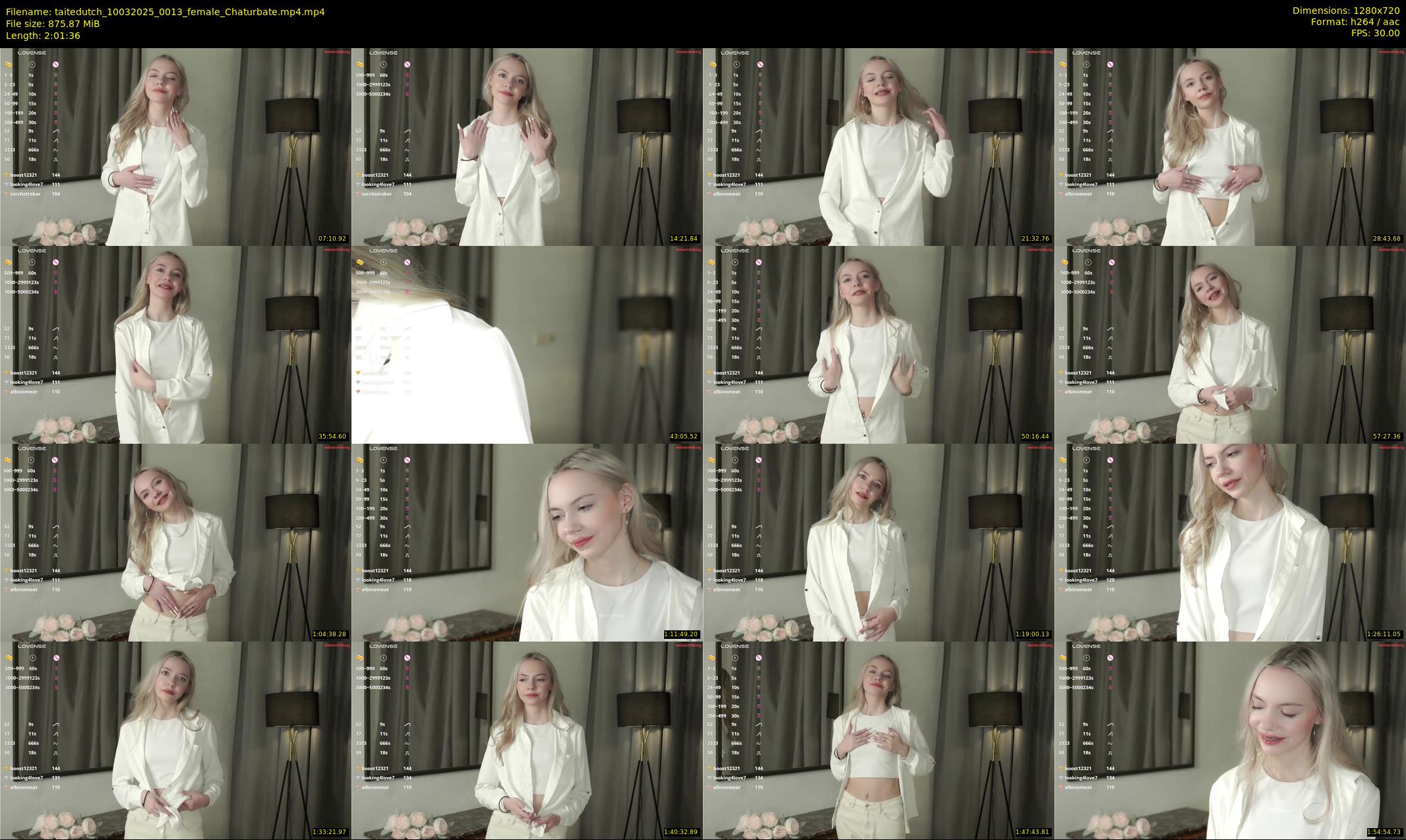 taitedutch — 122 minute Chaturbate female cam show recording, 720p, Mar 10, 2025