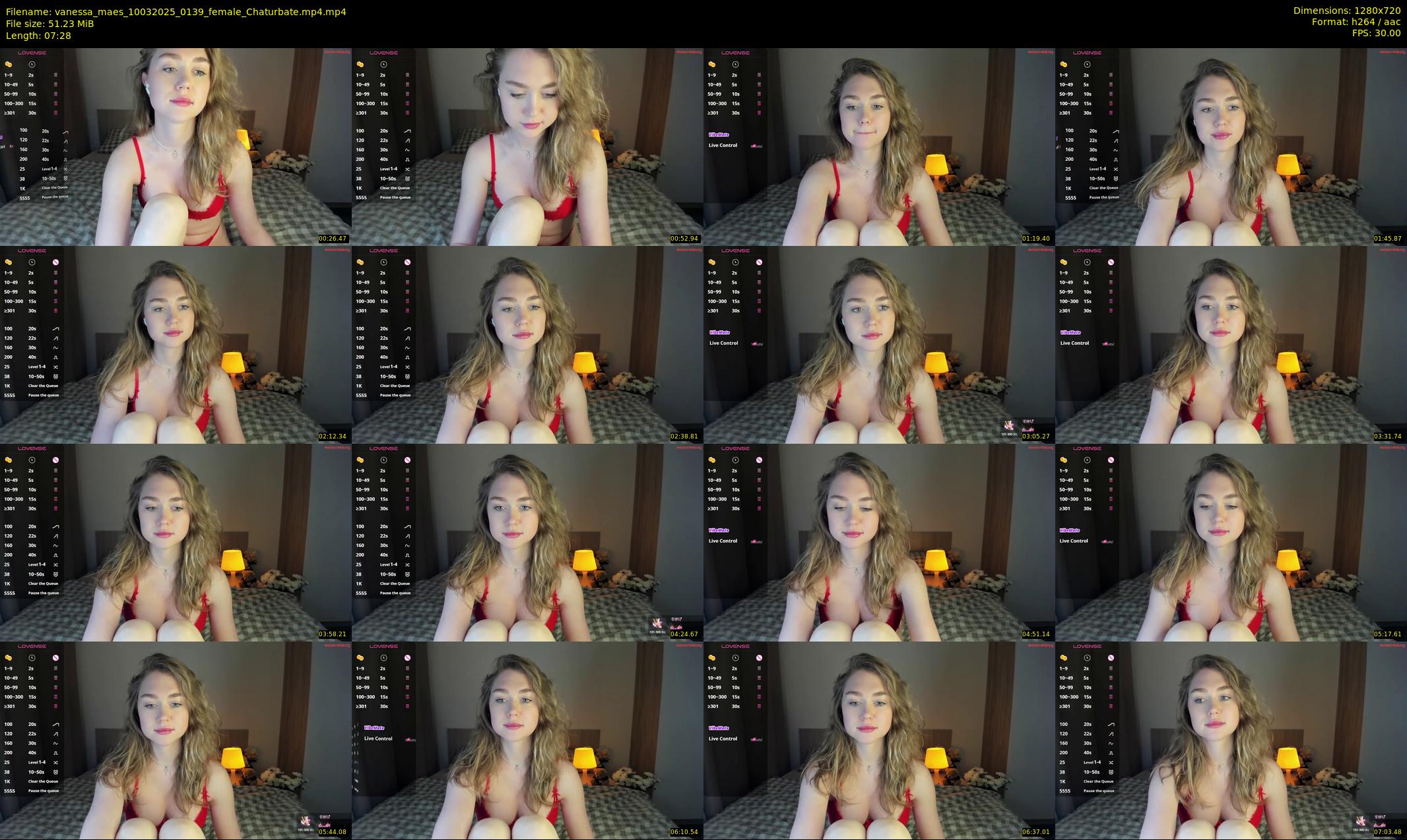 vanessa_maes — 8 minute Chaturbate female cam show recording, 720p, Mar 10, 2025