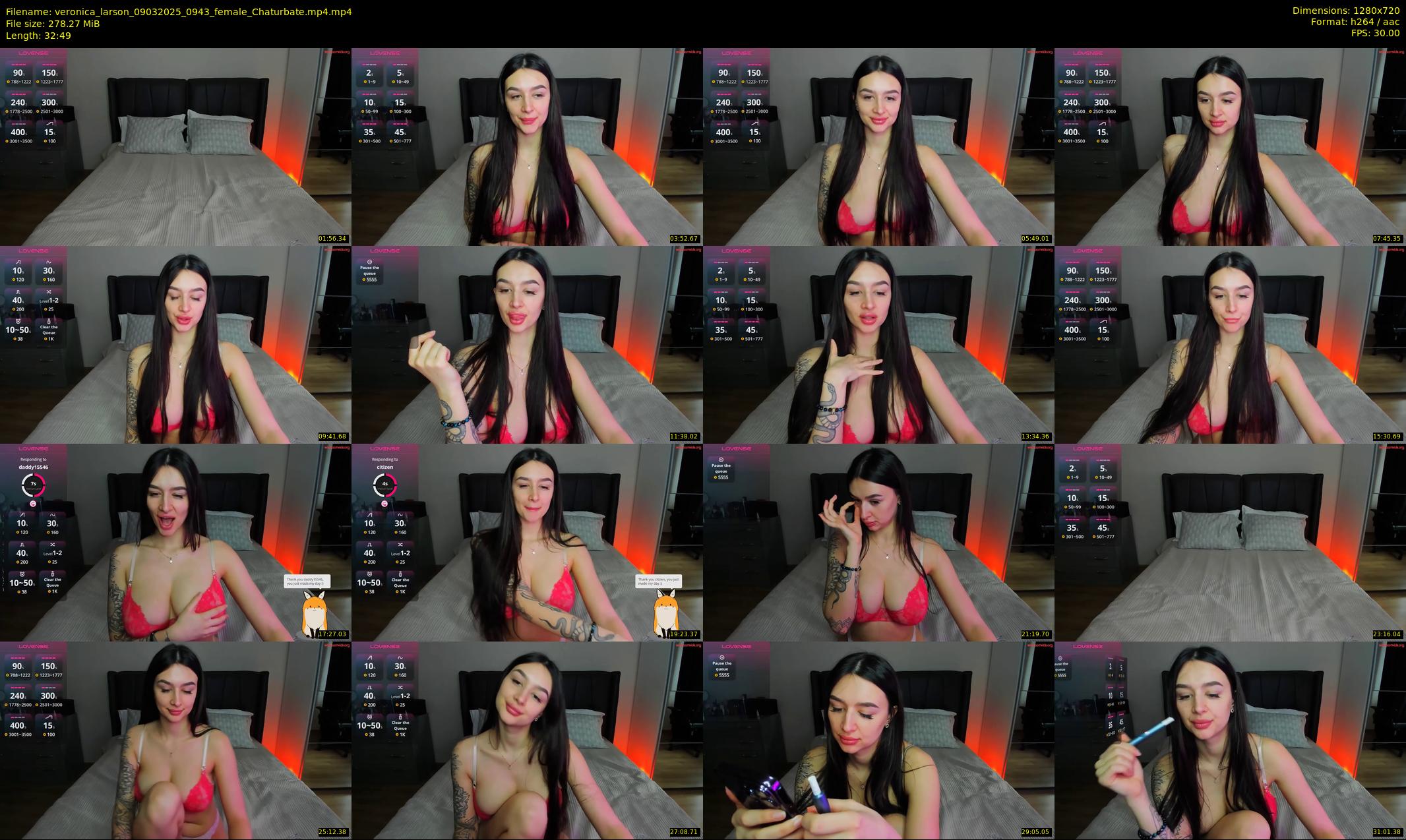 veronica_larson — 33 minute Chaturbate female cam show recording, 720p, Mar 9, 2025