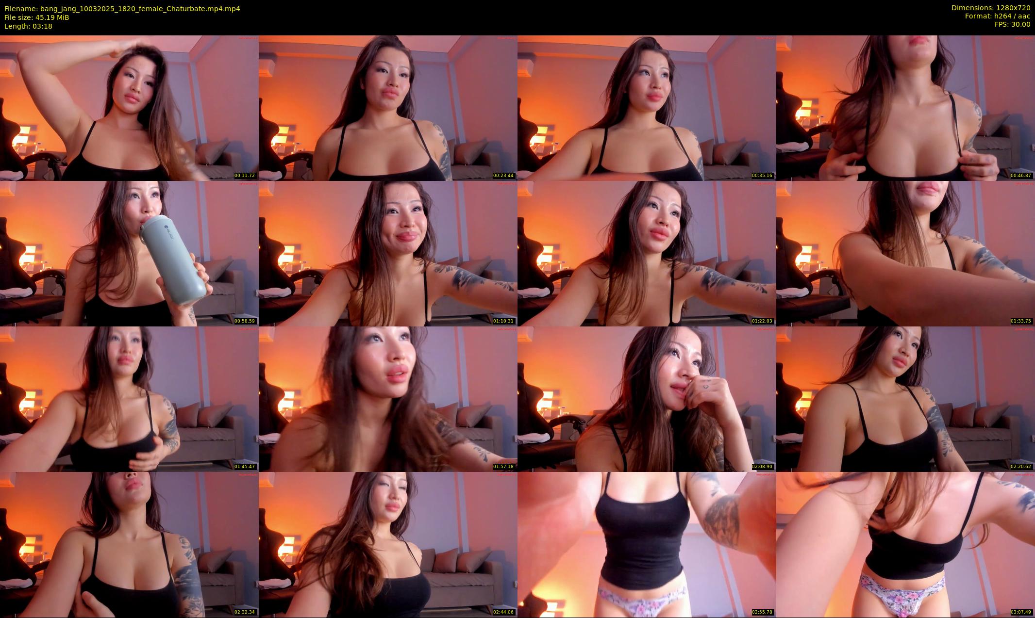 bang_jang — 4 minute Chaturbate female cam show recording, 720p, Mar 10, 2025