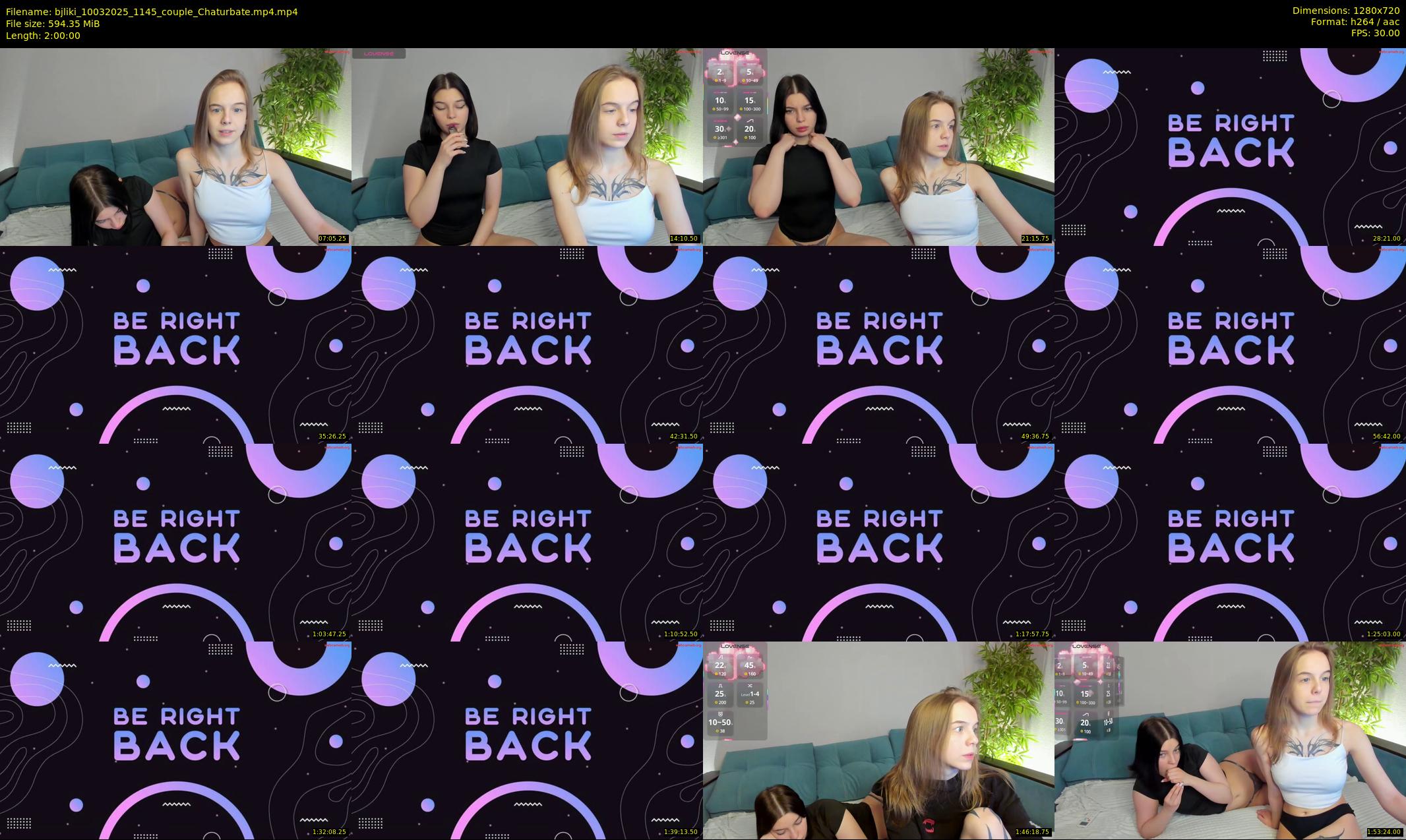 bjliki — 120 minute Chaturbate couple cam show recording, 720p, Mar 10, 2025