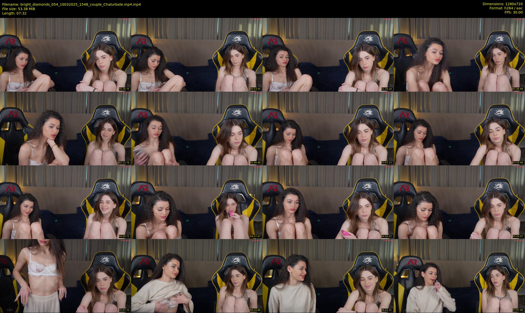 bright_diamonds_054 — 8 minute Chaturbate couple cam show recording, 720p, Mar 10, 2025