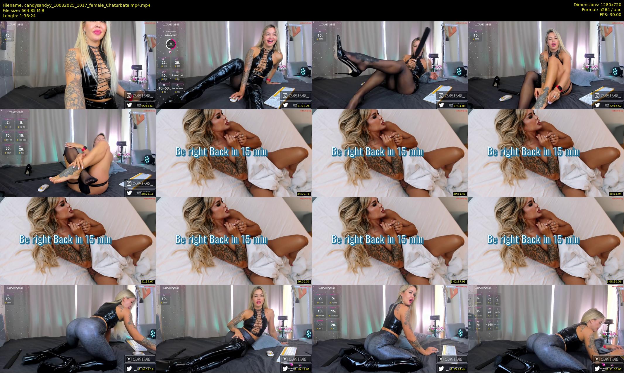 candysandyy — 97 minute Chaturbate female cam show recording, 720p, Mar 10, 2025
