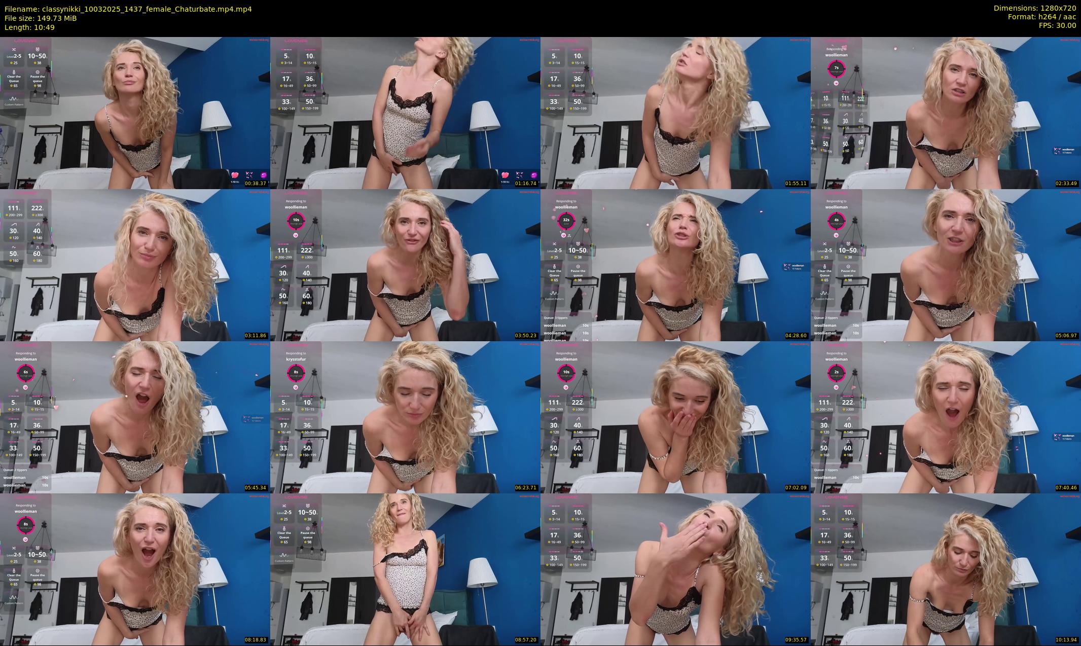 classynikki — 11 minute Chaturbate female cam show recording, 720p, Mar 10, 2025