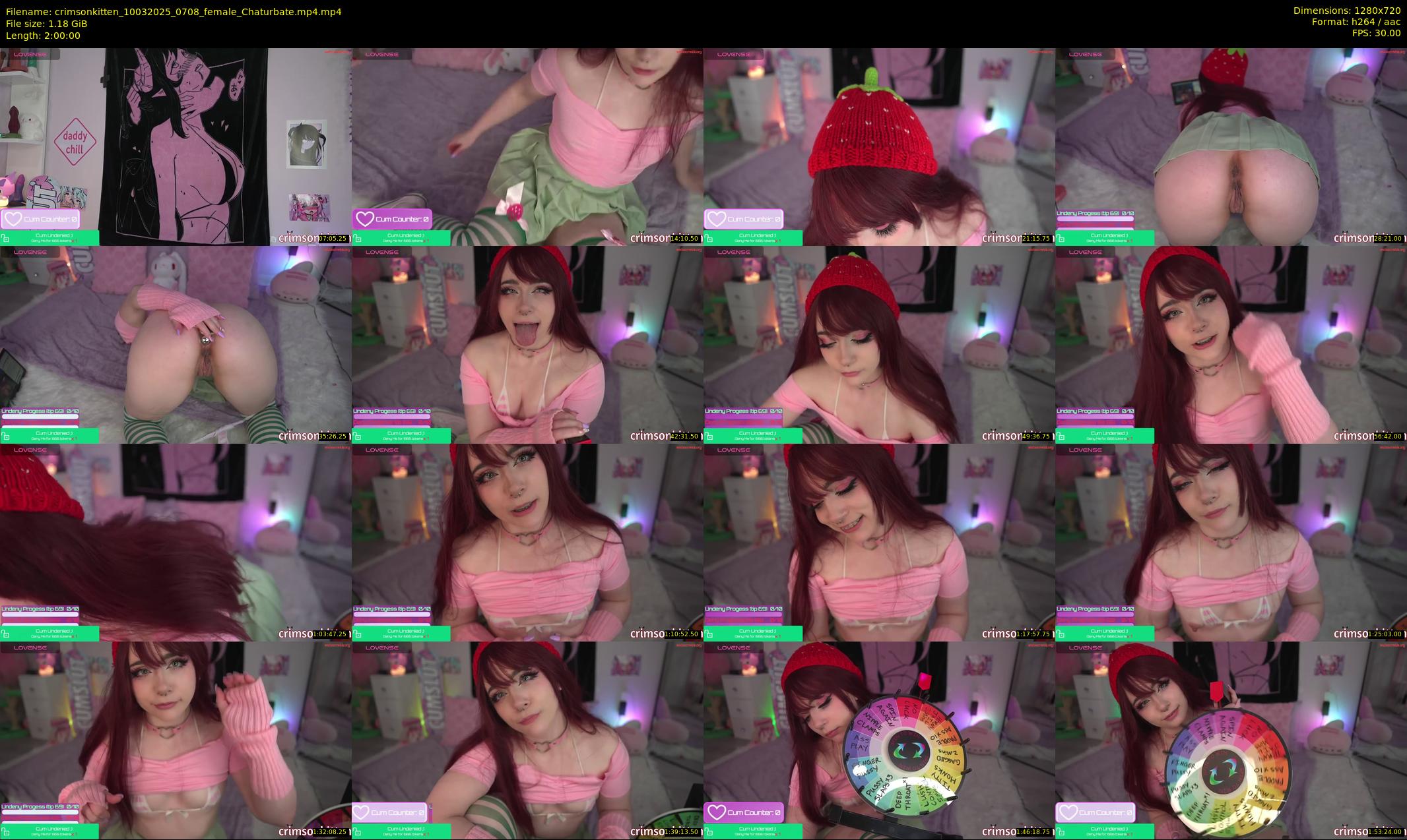 crimsonkitten — 120 minute Chaturbate female cam show recording, 720p, Mar 10, 2025