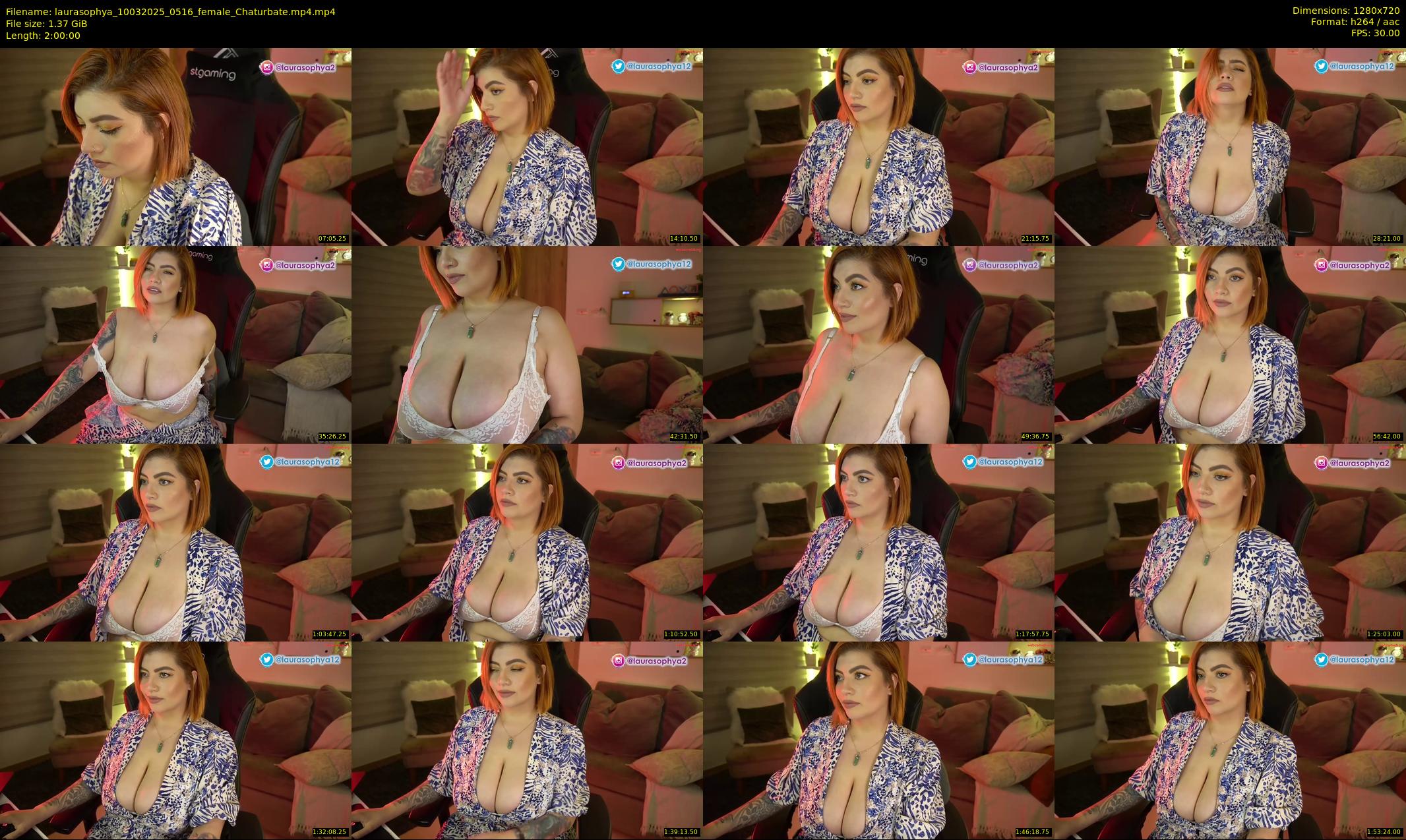 laurasophya — 120 minute Chaturbate female cam show recording, 720p, Mar 10, 2025
