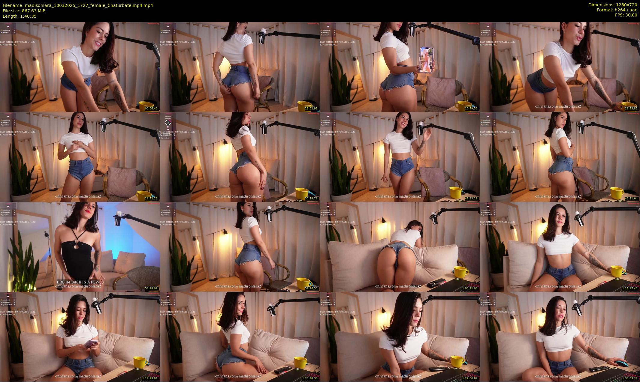 madisonlara — 101 minute Chaturbate female cam show recording, 720p, Mar 10, 2025